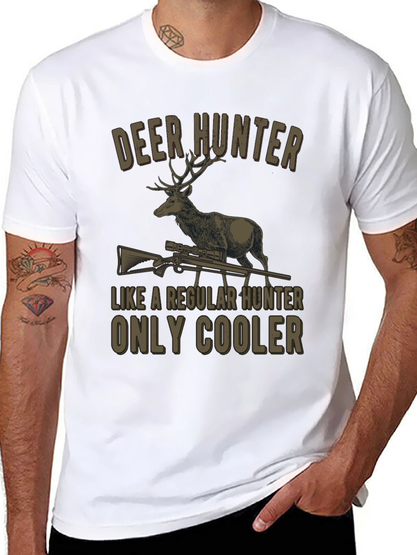 Deer Hunter Graphic Tee - Cool Hunter T-Shirt