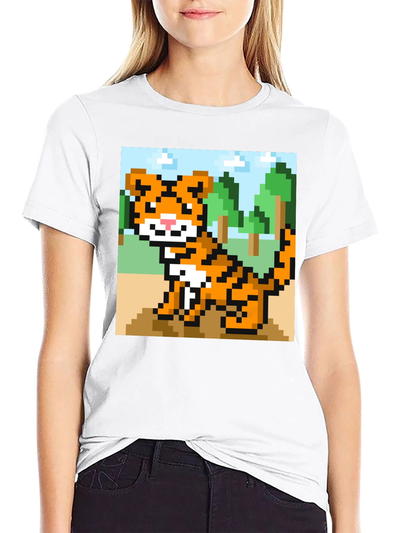 Pixel Tiger Graphic Tee