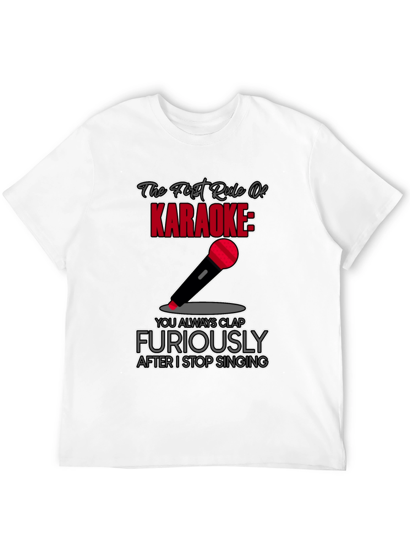 Karaoke Rule Funny Graphic T-Shirt