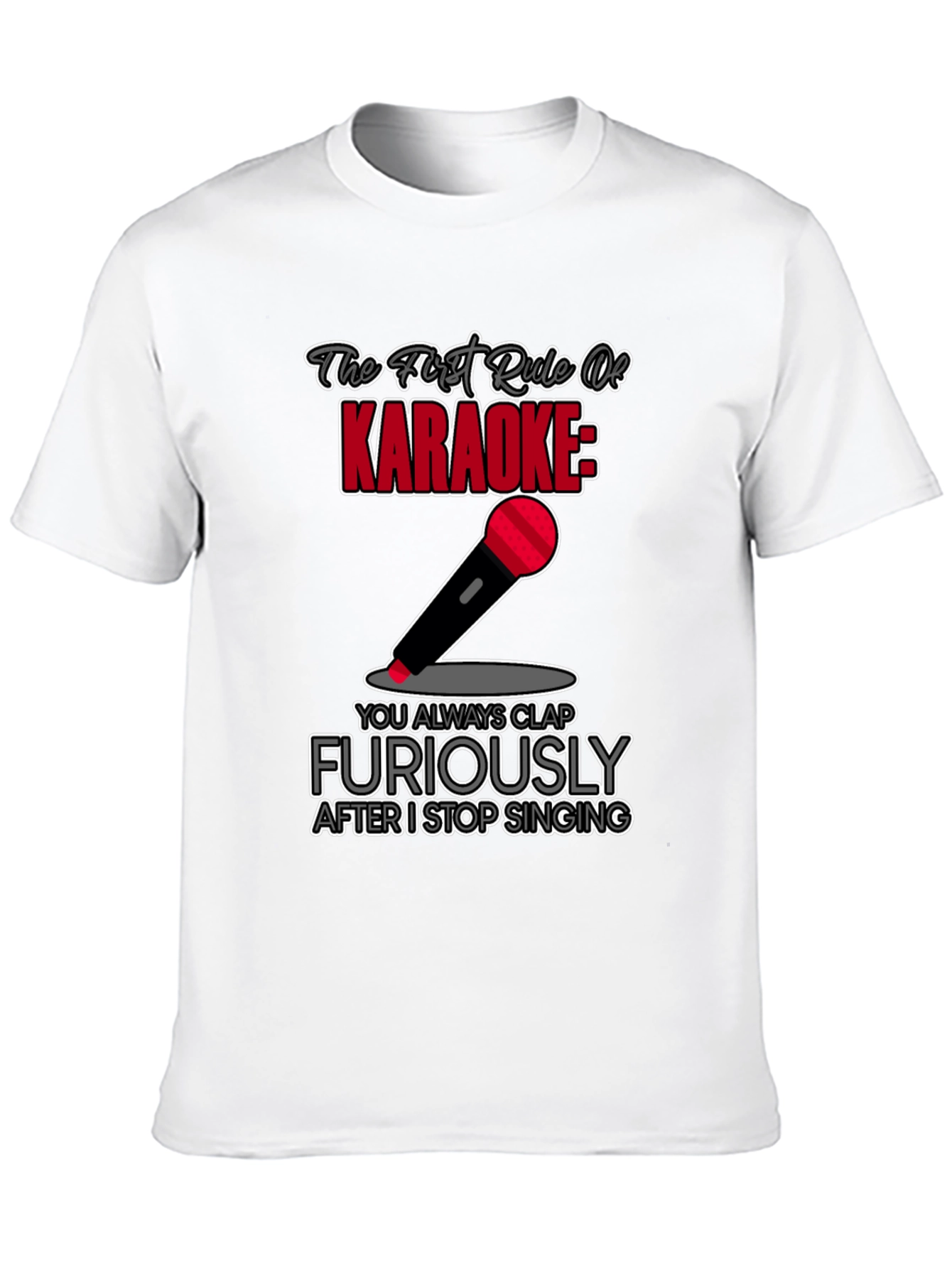 Karaoke Rule Funny Graphic T-Shirt