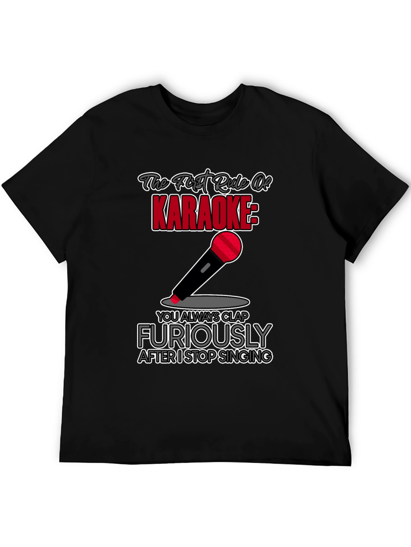 Karaoke Rule Funny Graphic T-Shirt