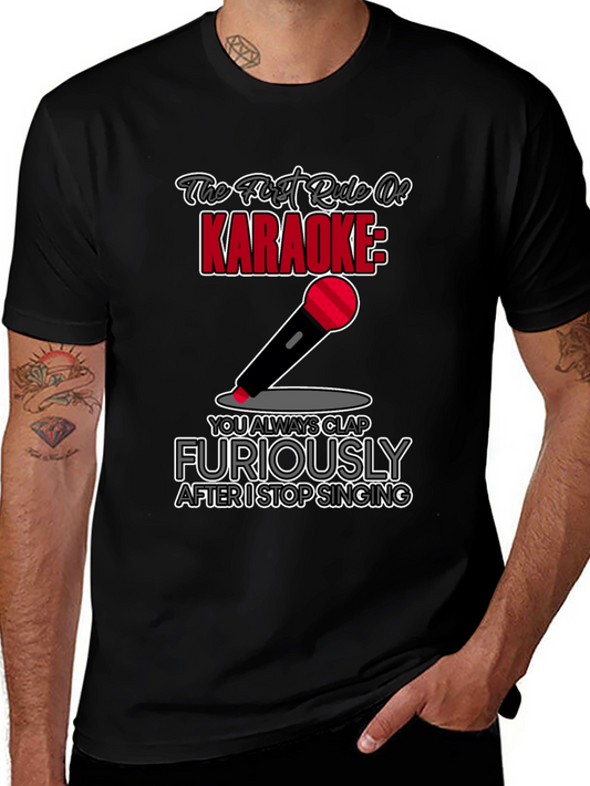 Karaoke Rule Funny Graphic T-Shirt