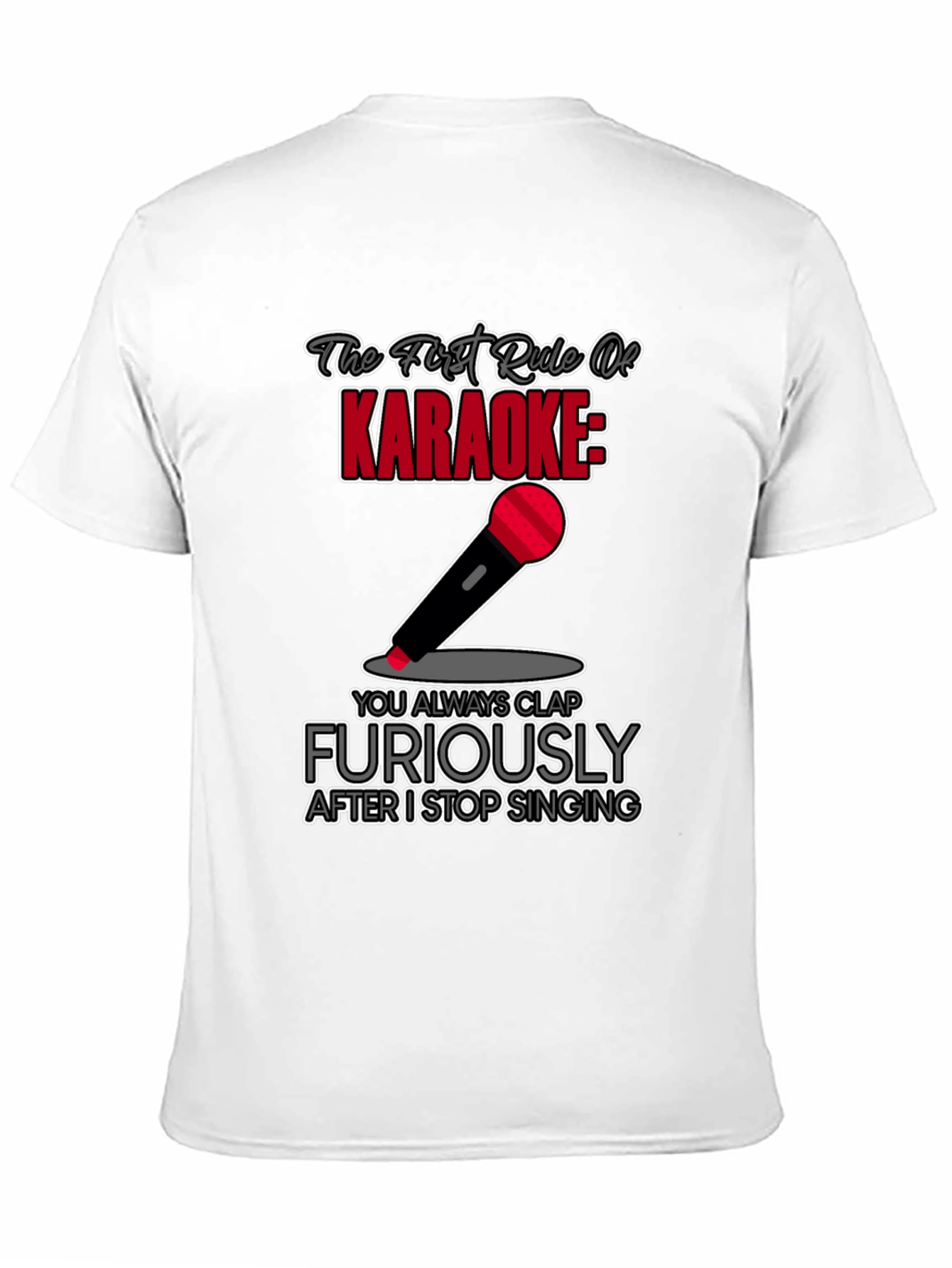 Karaoke Rule Funny Graphic T-Shirt