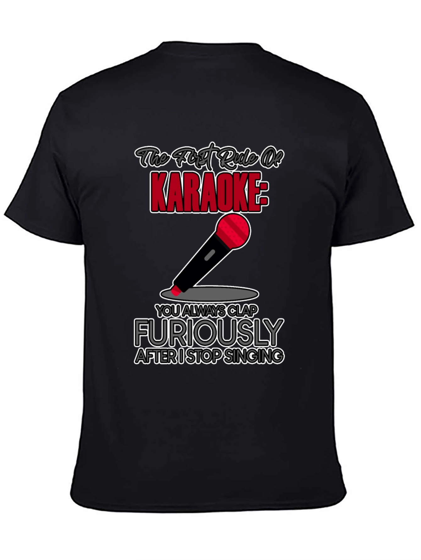 Karaoke Rule Funny Graphic T-Shirt