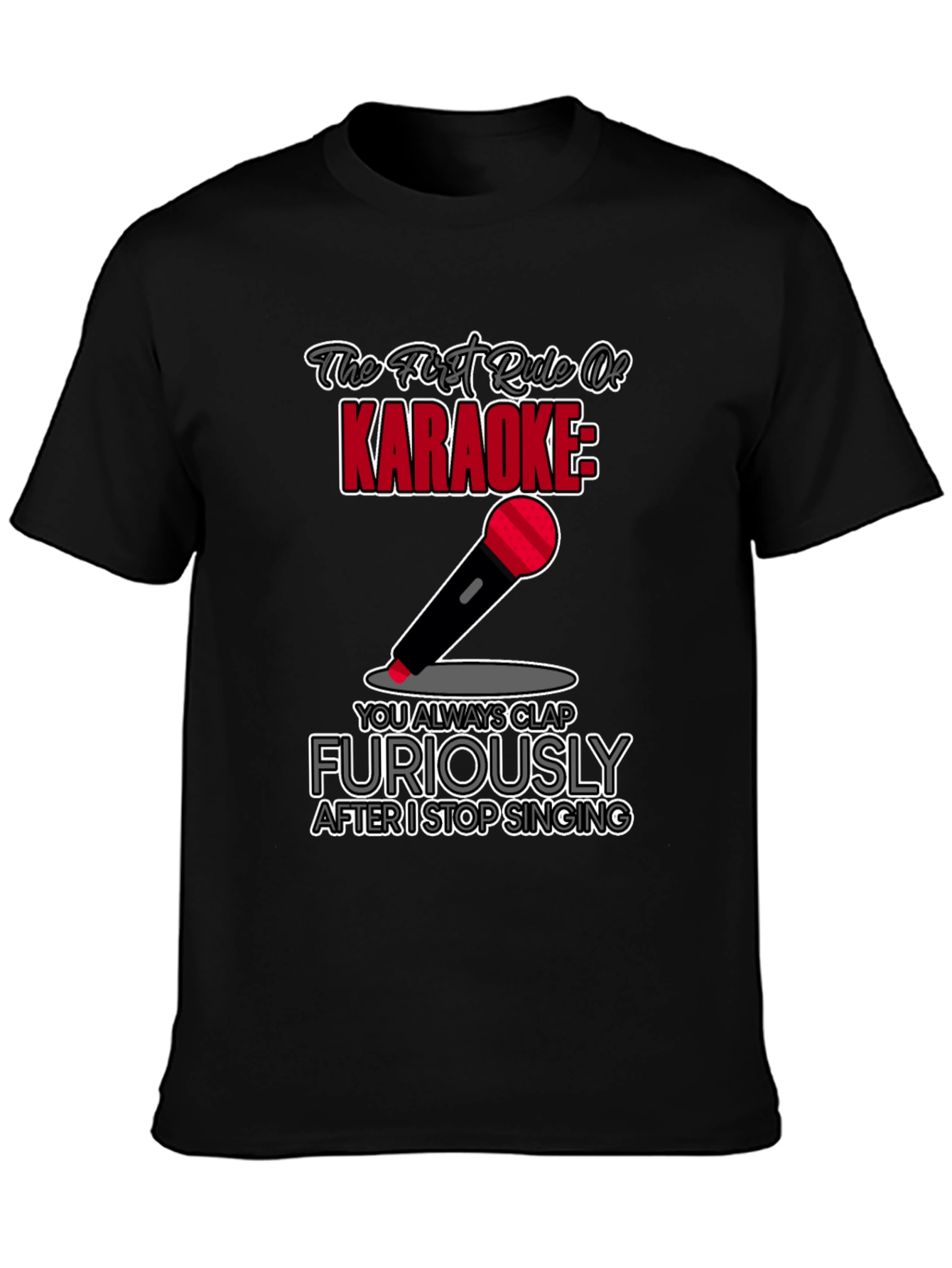 Karaoke Rule Funny Graphic T-Shirt