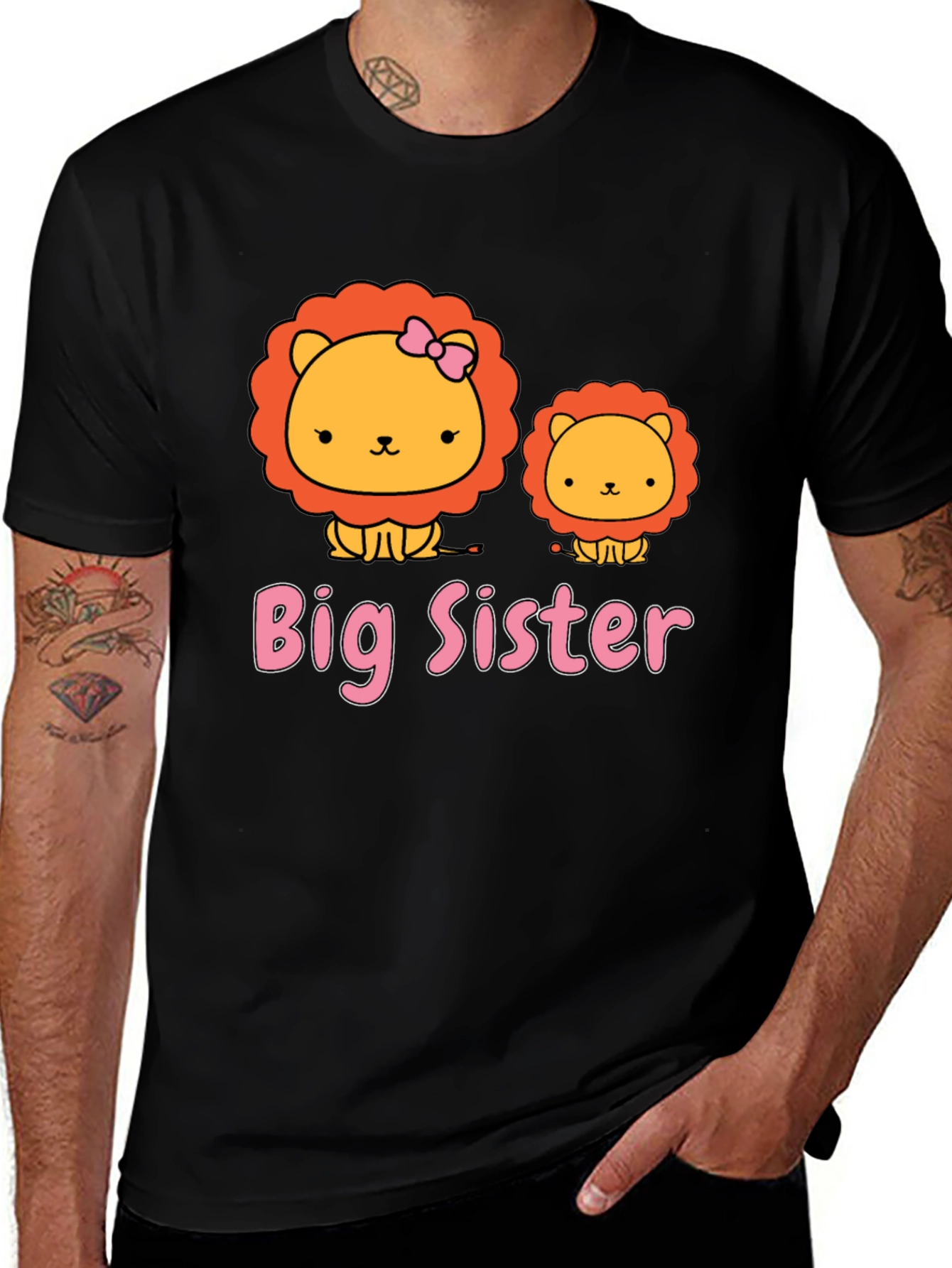 Big Sister Lion Graphic T-Shirt