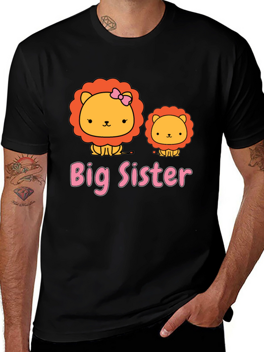 Big Sister Lion Graphic T-Shirt