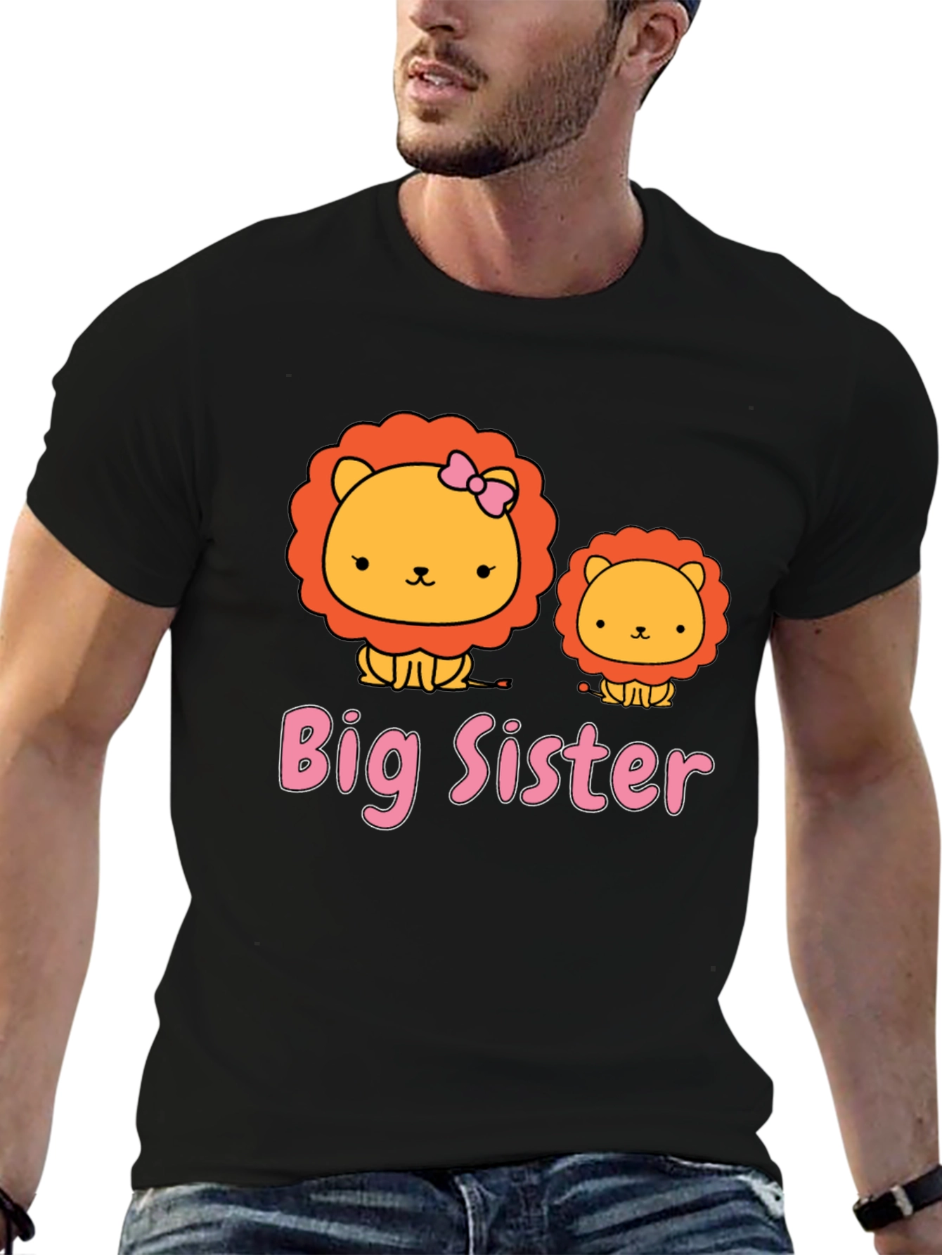 Big Sister Lion Graphic T-Shirt