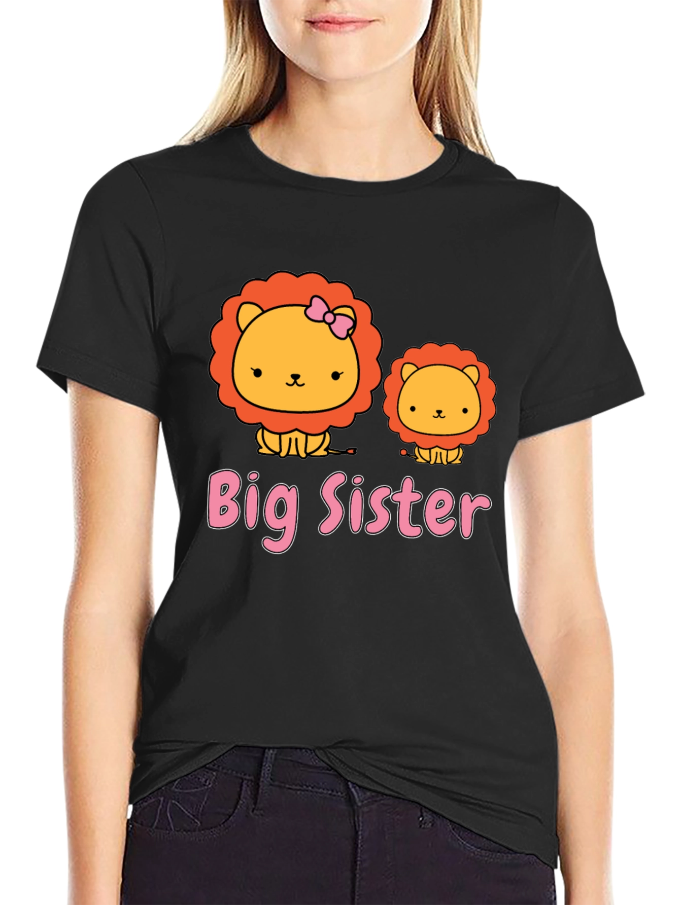 Big Sister Lion Graphic T-Shirt