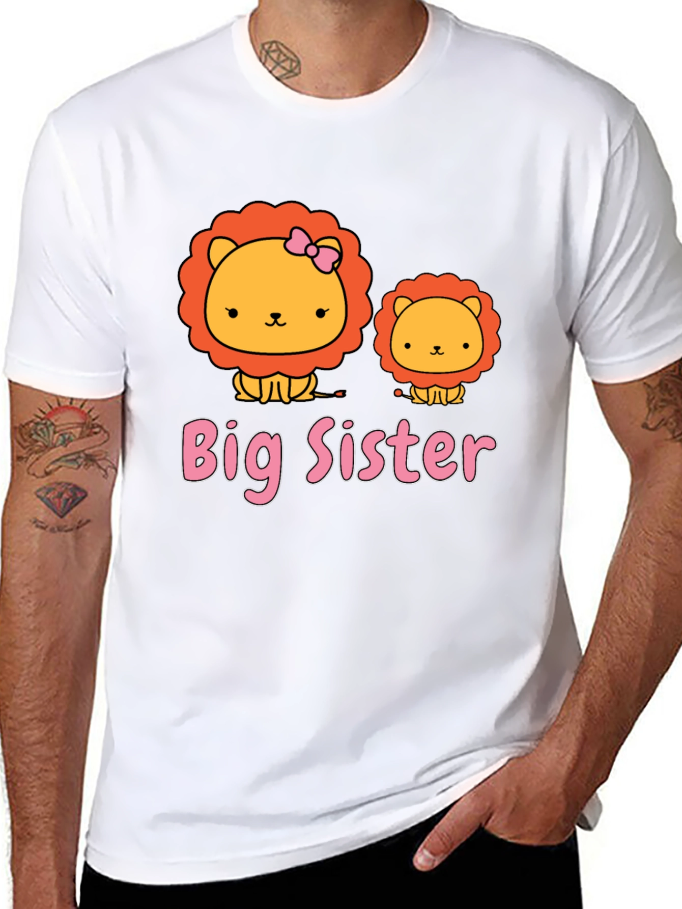 Big Sister Lion Graphic T-Shirt