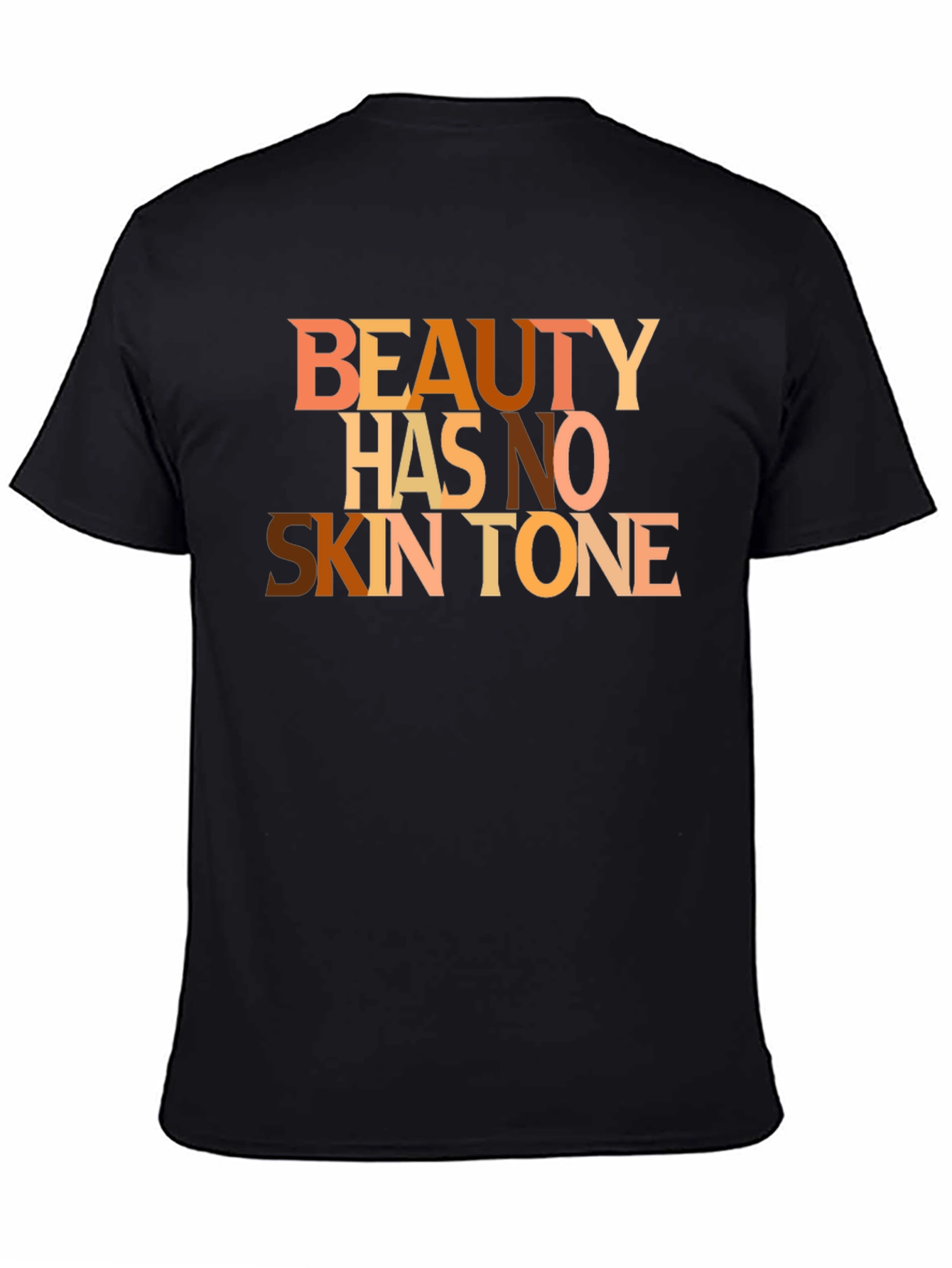 Beauty Has No Skin Tone Graphic Tee - Black