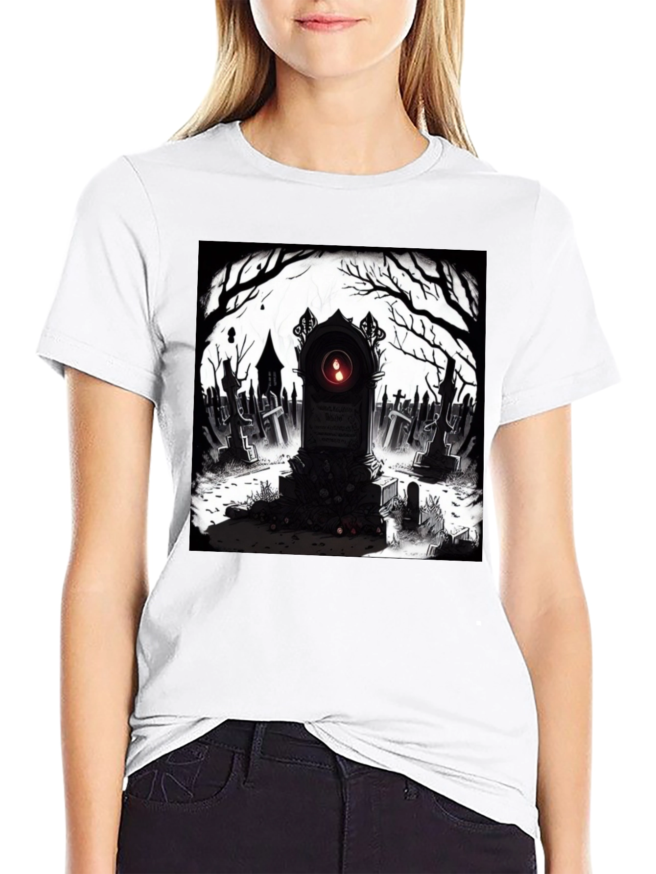 Graveyard T-Shirt: Spooky Tombstone Design