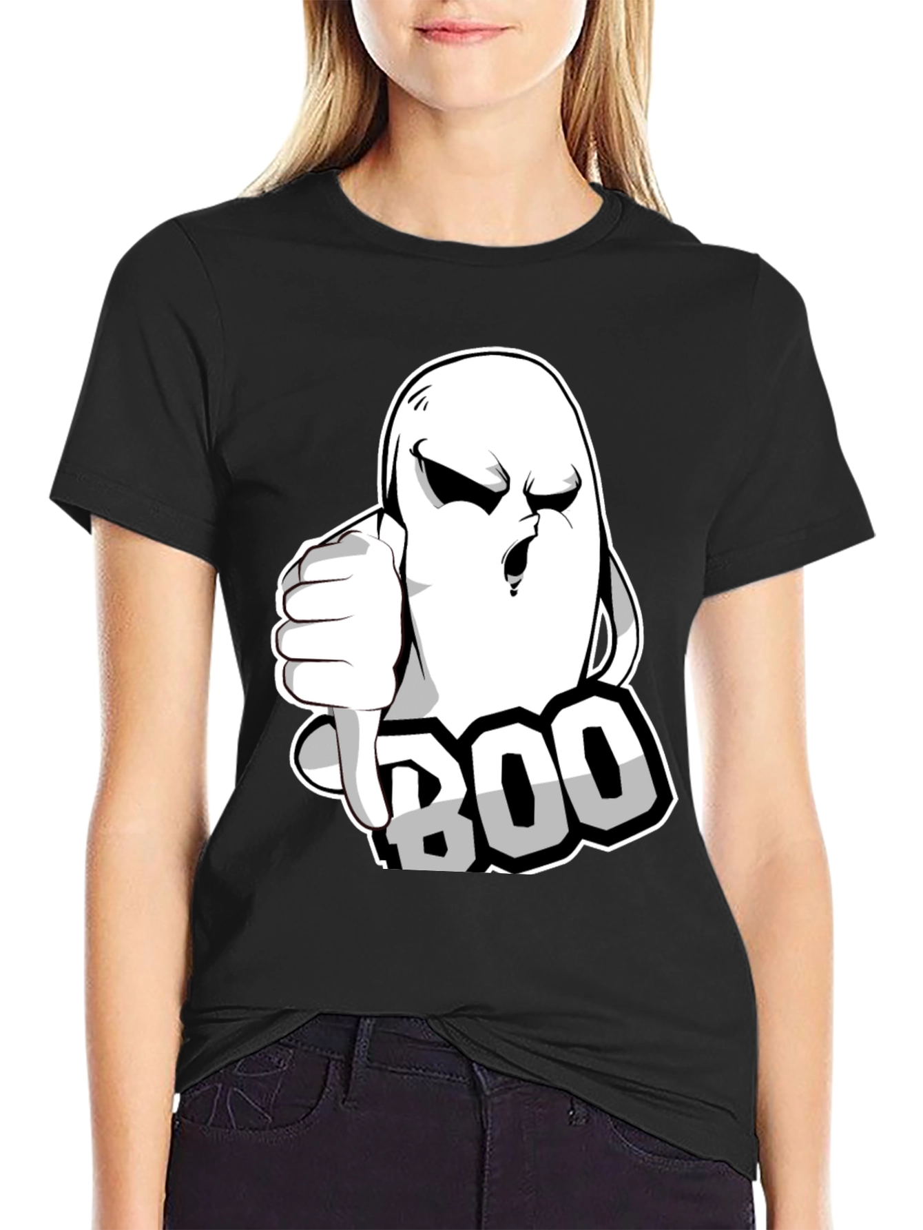 Boo! Ghost Graphic T-Shirt - Halloween Spooktacular