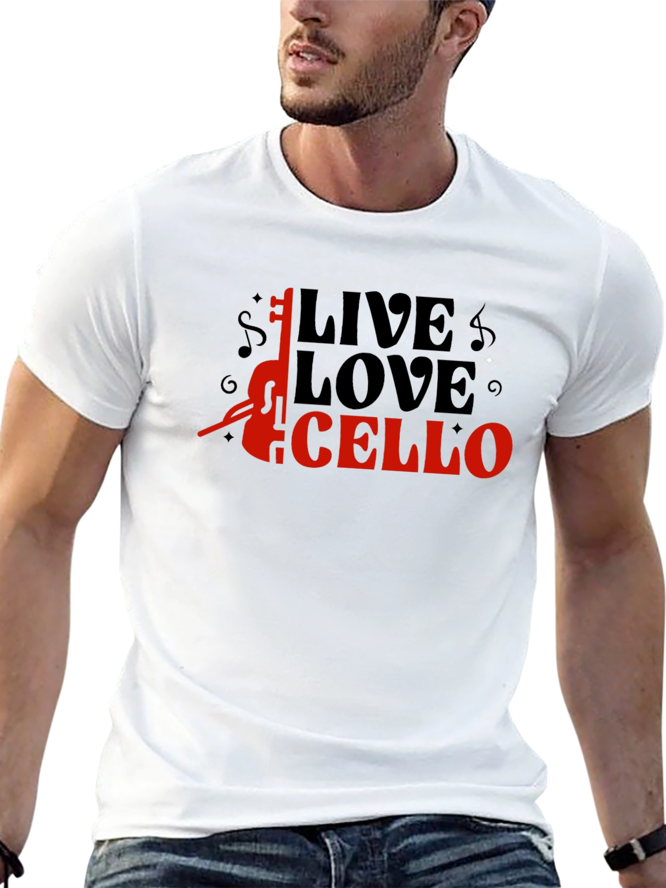 Live Love Cello Graphic T-Shirt
