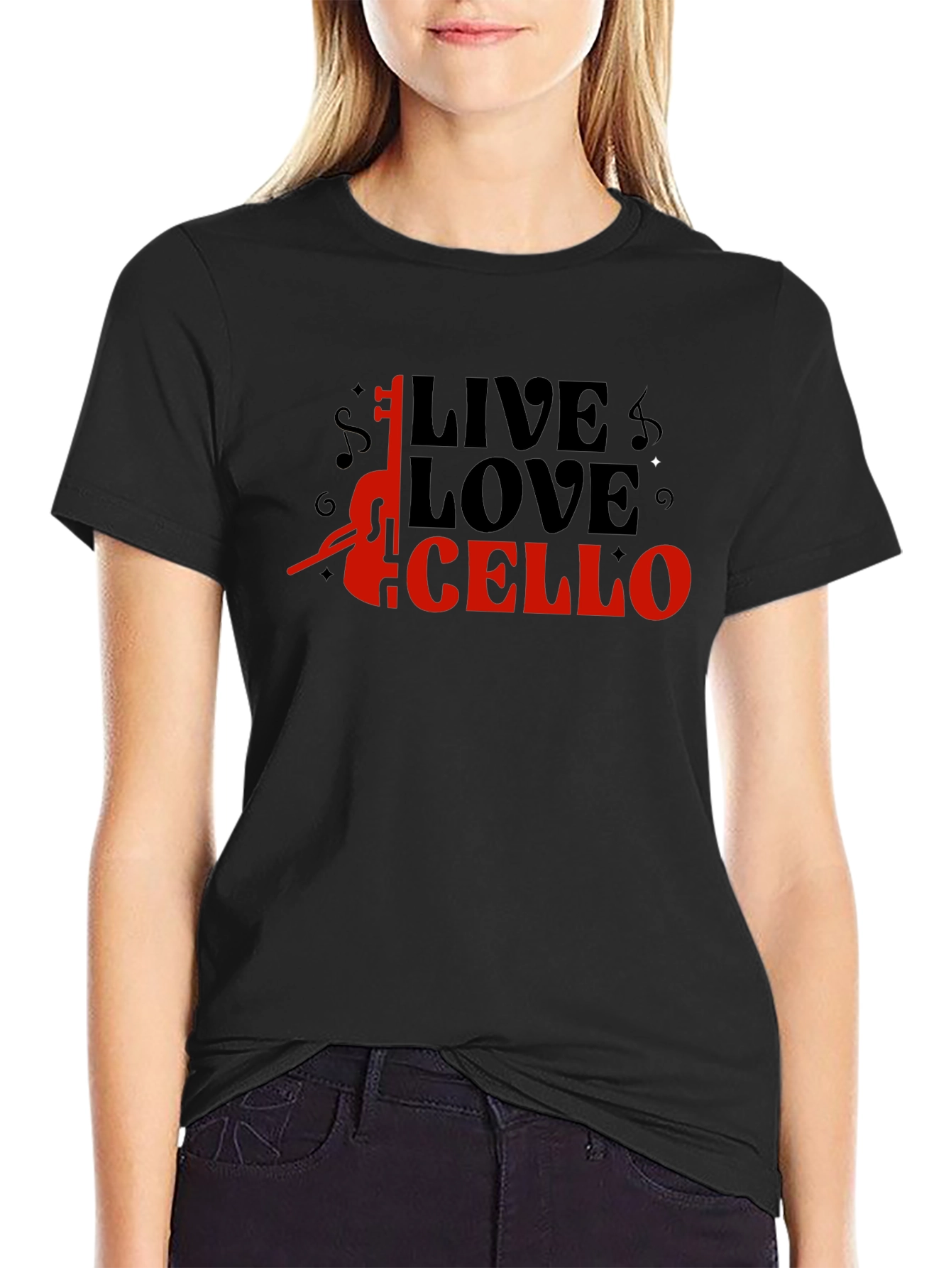 Live Love Cello Graphic T-Shirt
