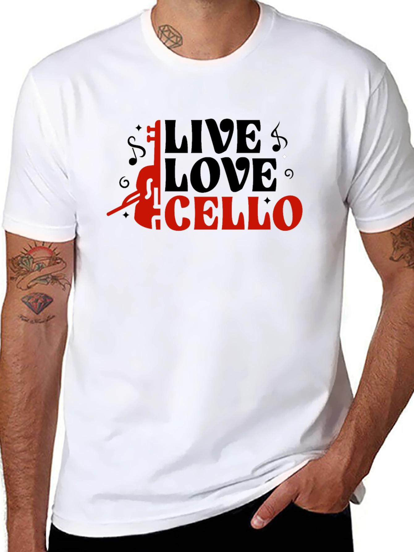 Live Love Cello Graphic T-Shirt