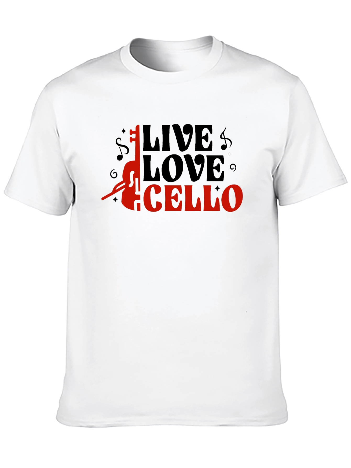Live Love Cello Graphic T-Shirt