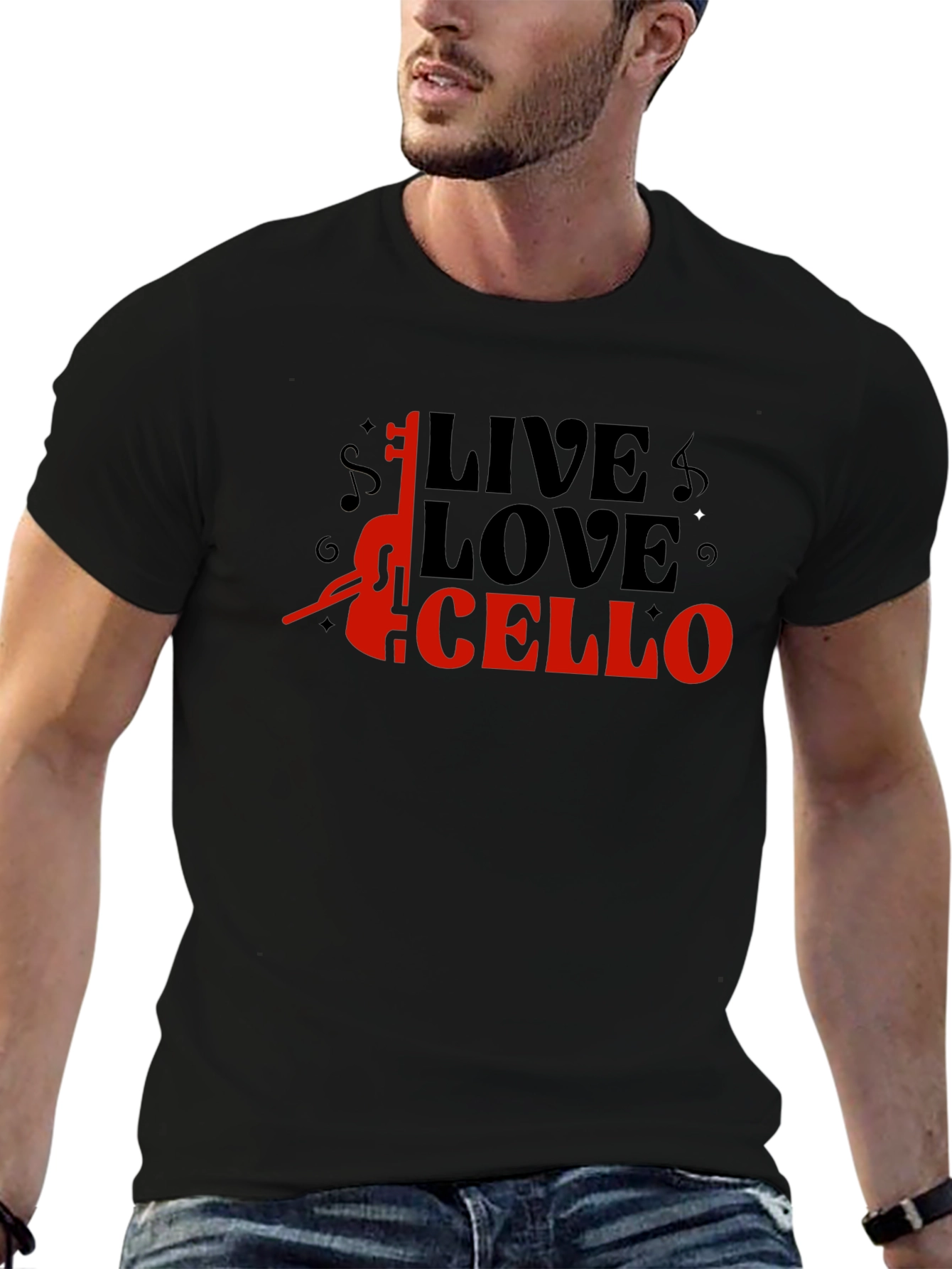 Live Love Cello Graphic T-Shirt