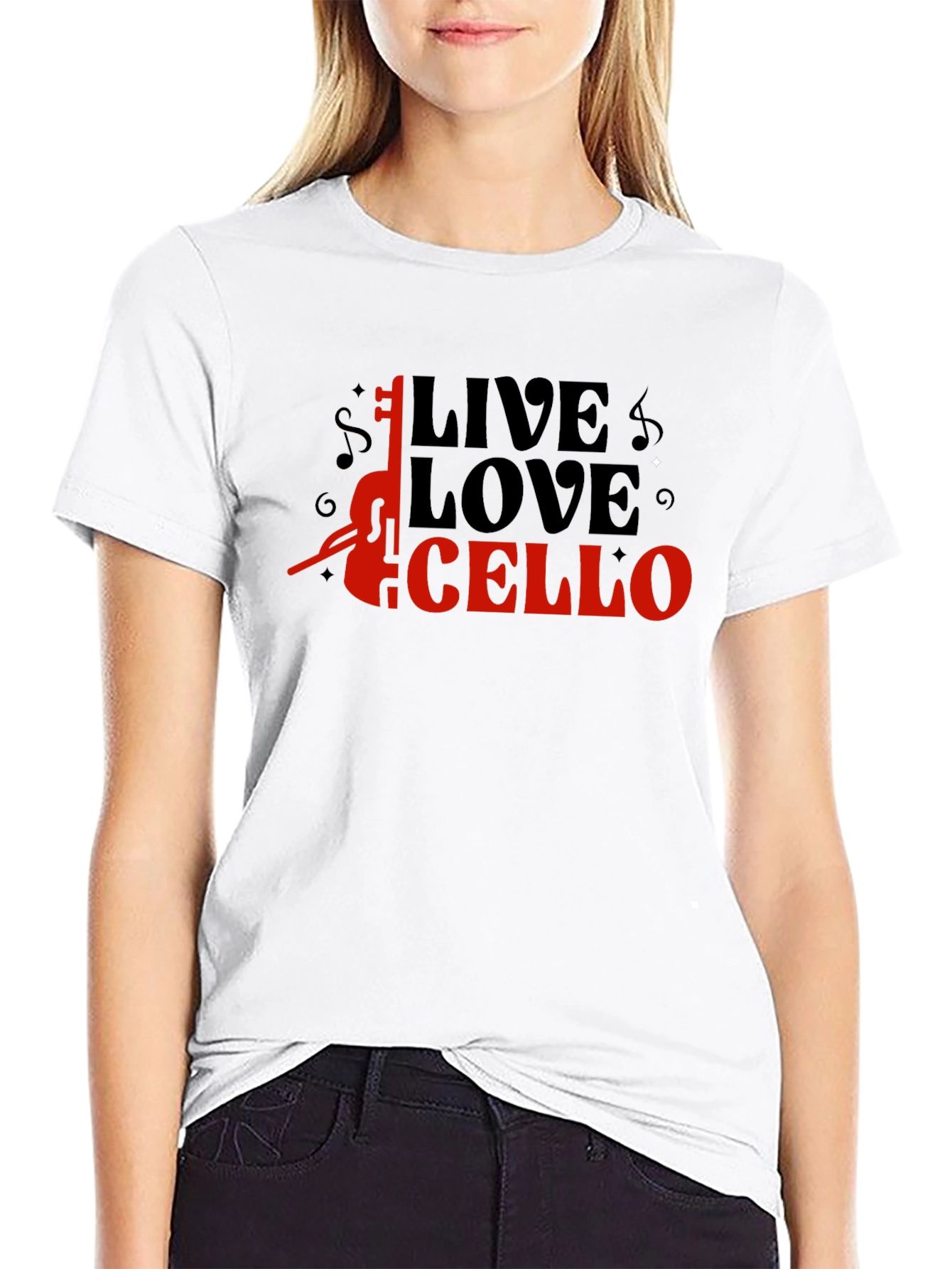 Live Love Cello Graphic T-Shirt
