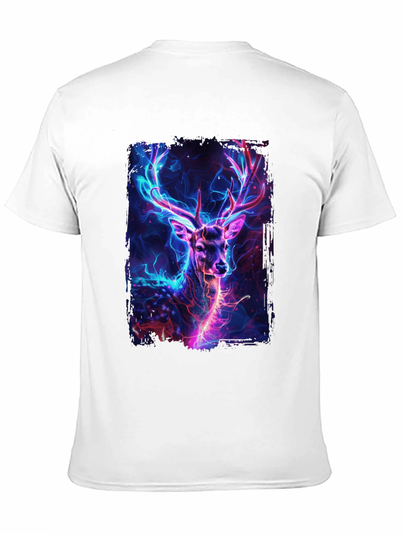 Neon Deer Graphic Tee - Black