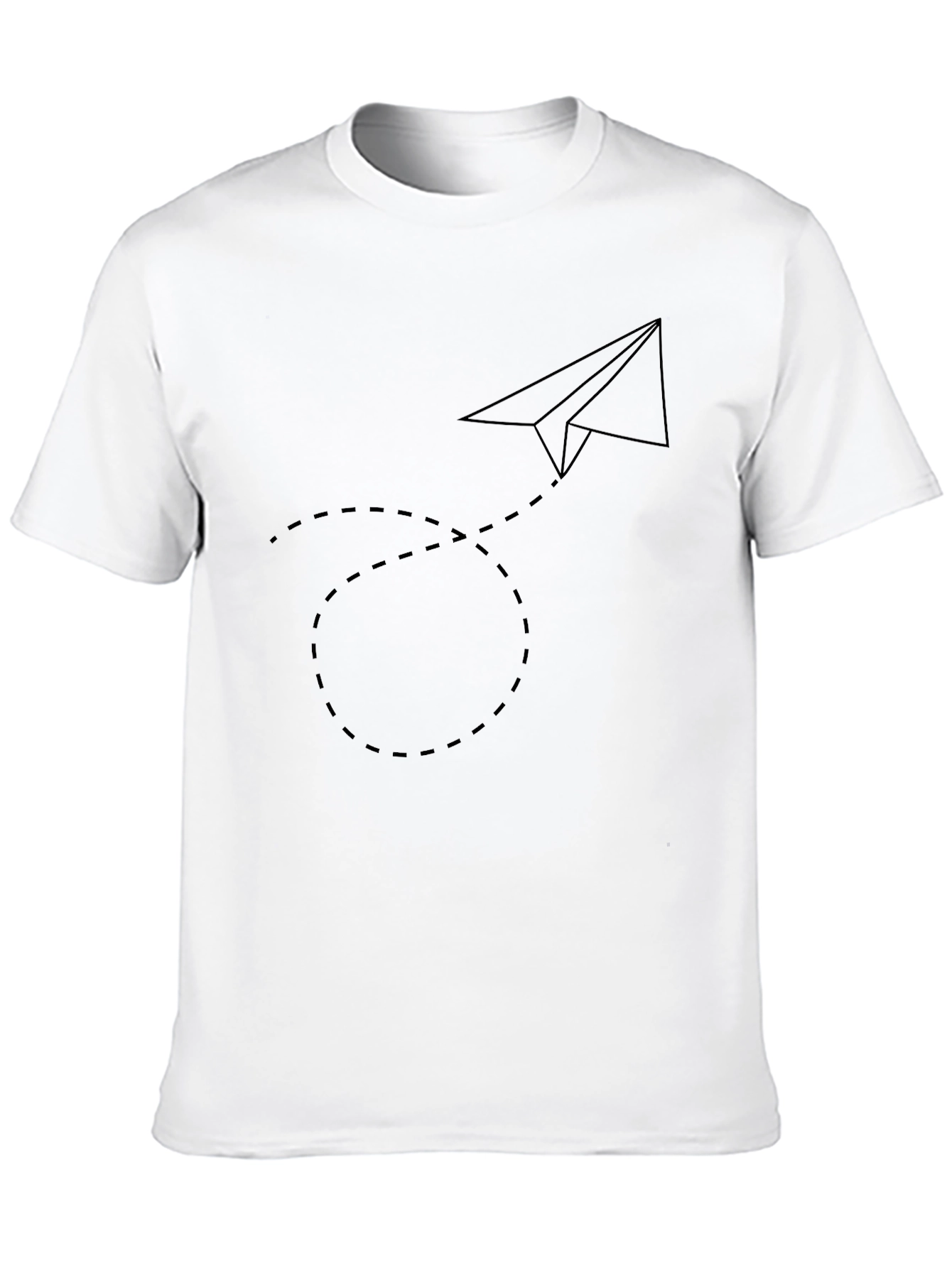 Paper Airplane Tee - Black Minimalist Design