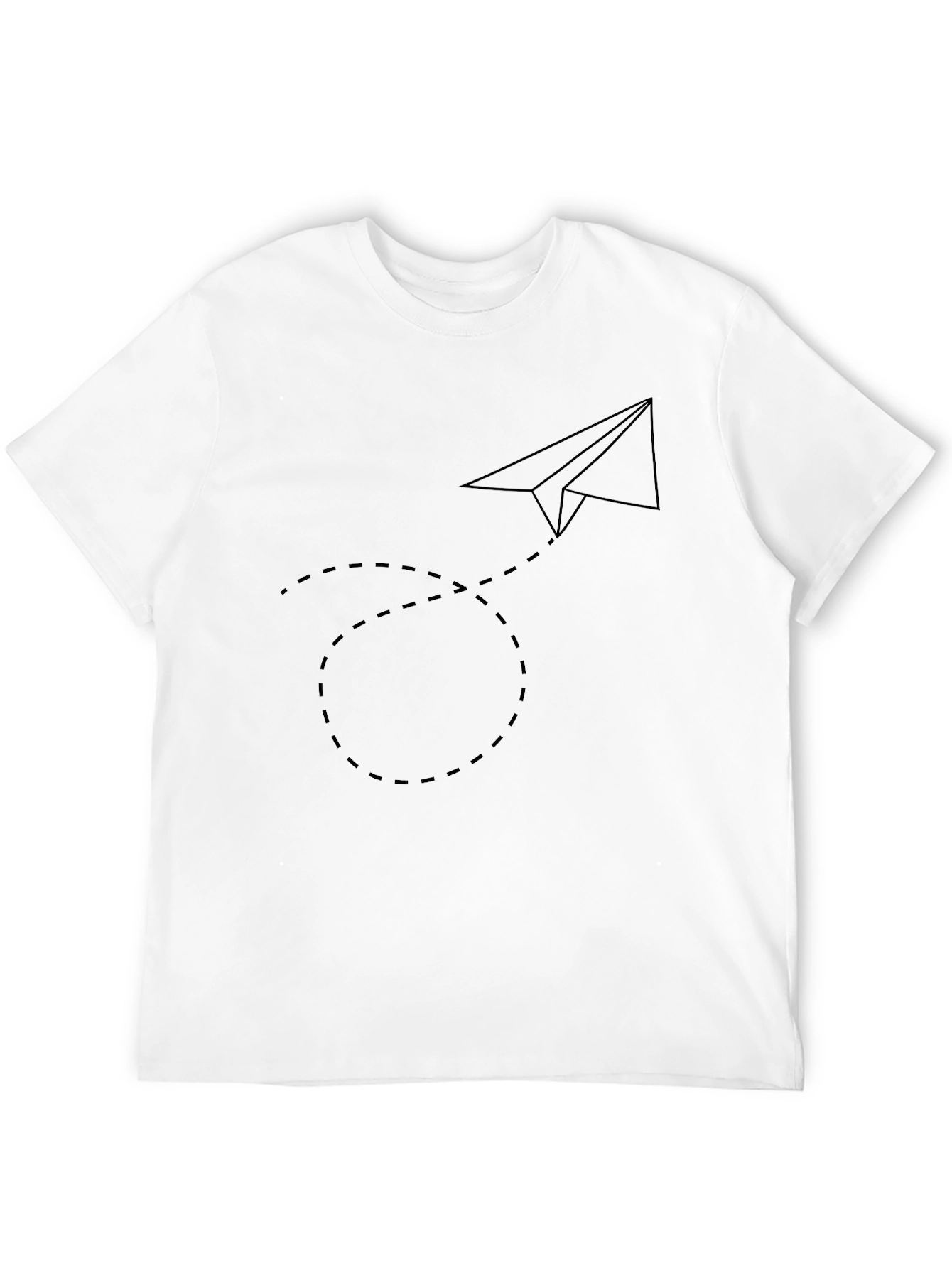 Paper Airplane Tee - Black Minimalist Design