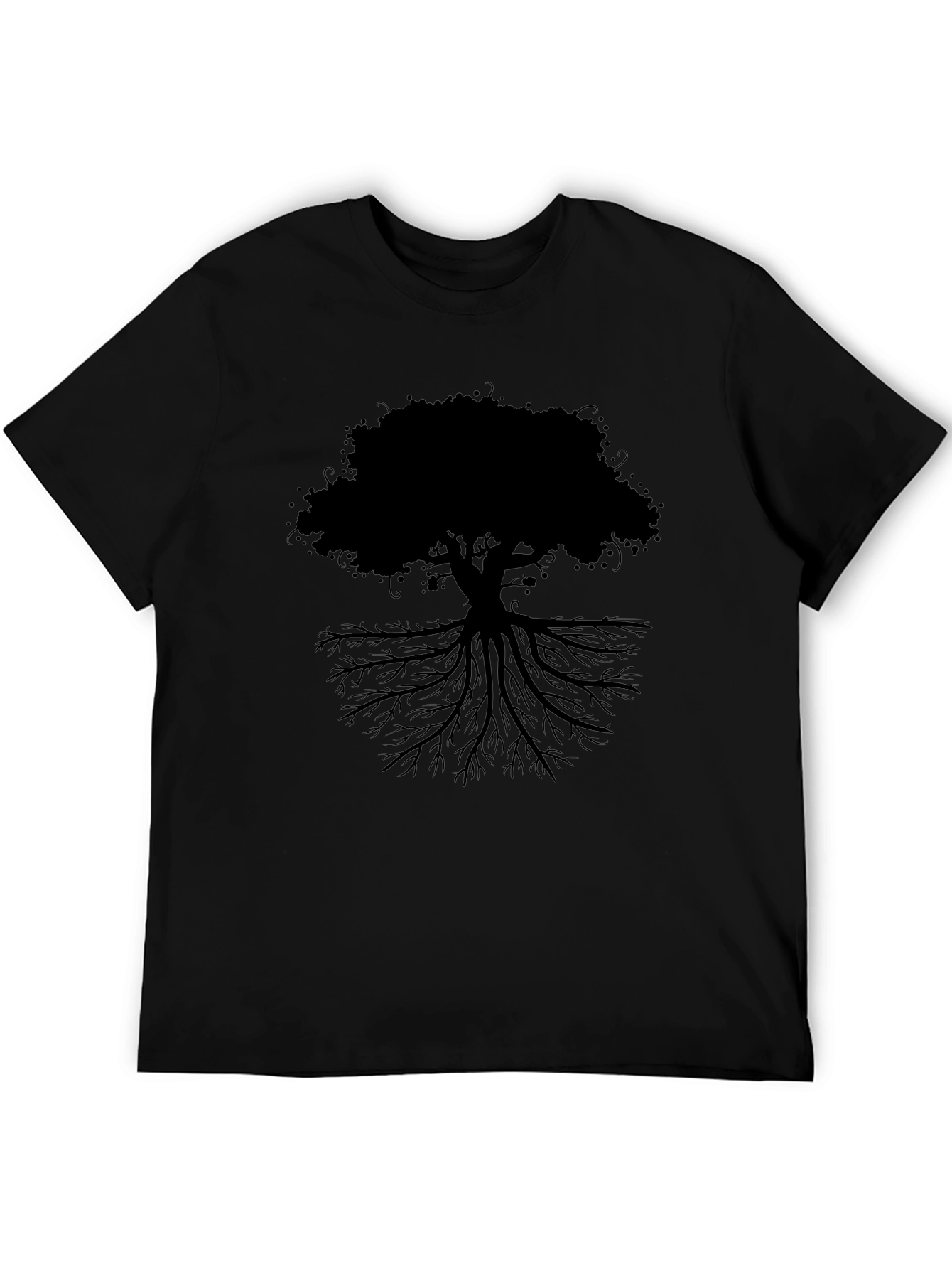 Tree of Life Graphic Tee - Black Cotton Blend