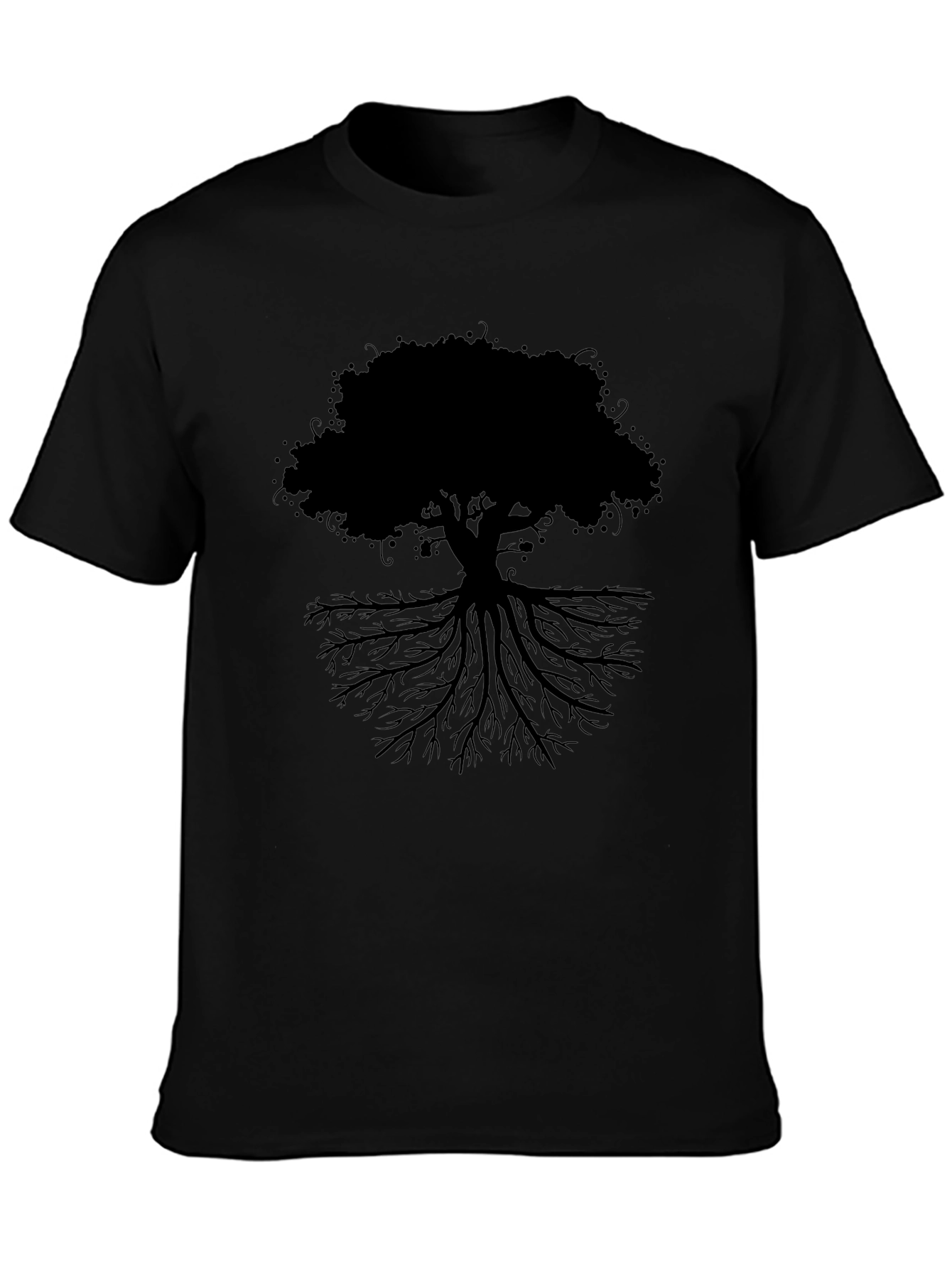 Tree of Life Graphic Tee - Black Cotton Blend