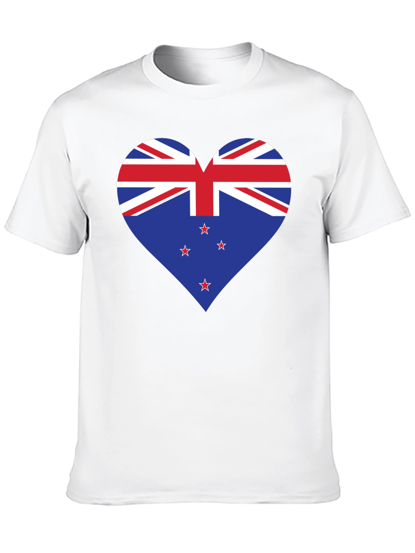 New Zealand Flag Heart Graphic T-Shirt