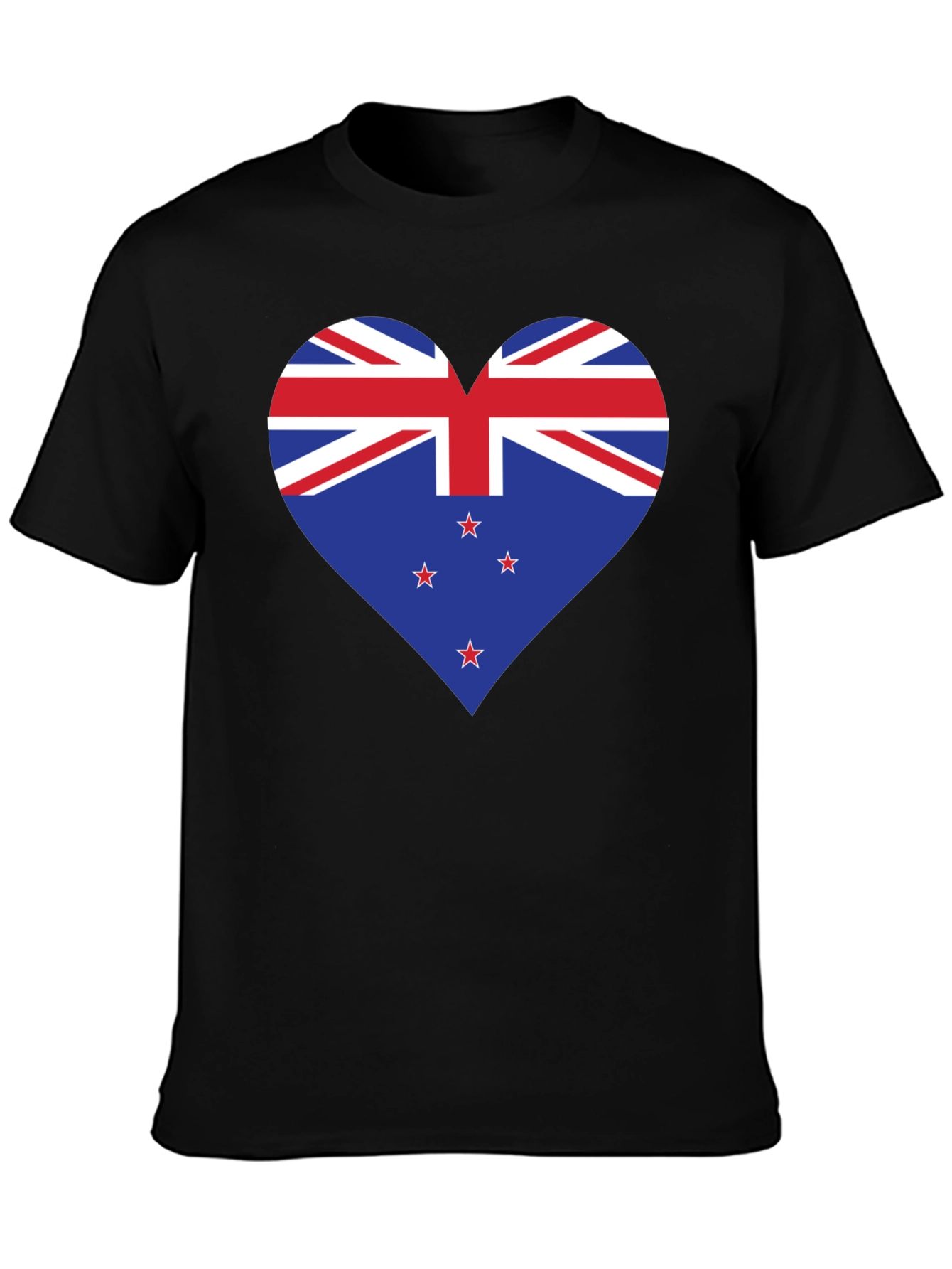 New Zealand Flag Heart Graphic T-Shirt
