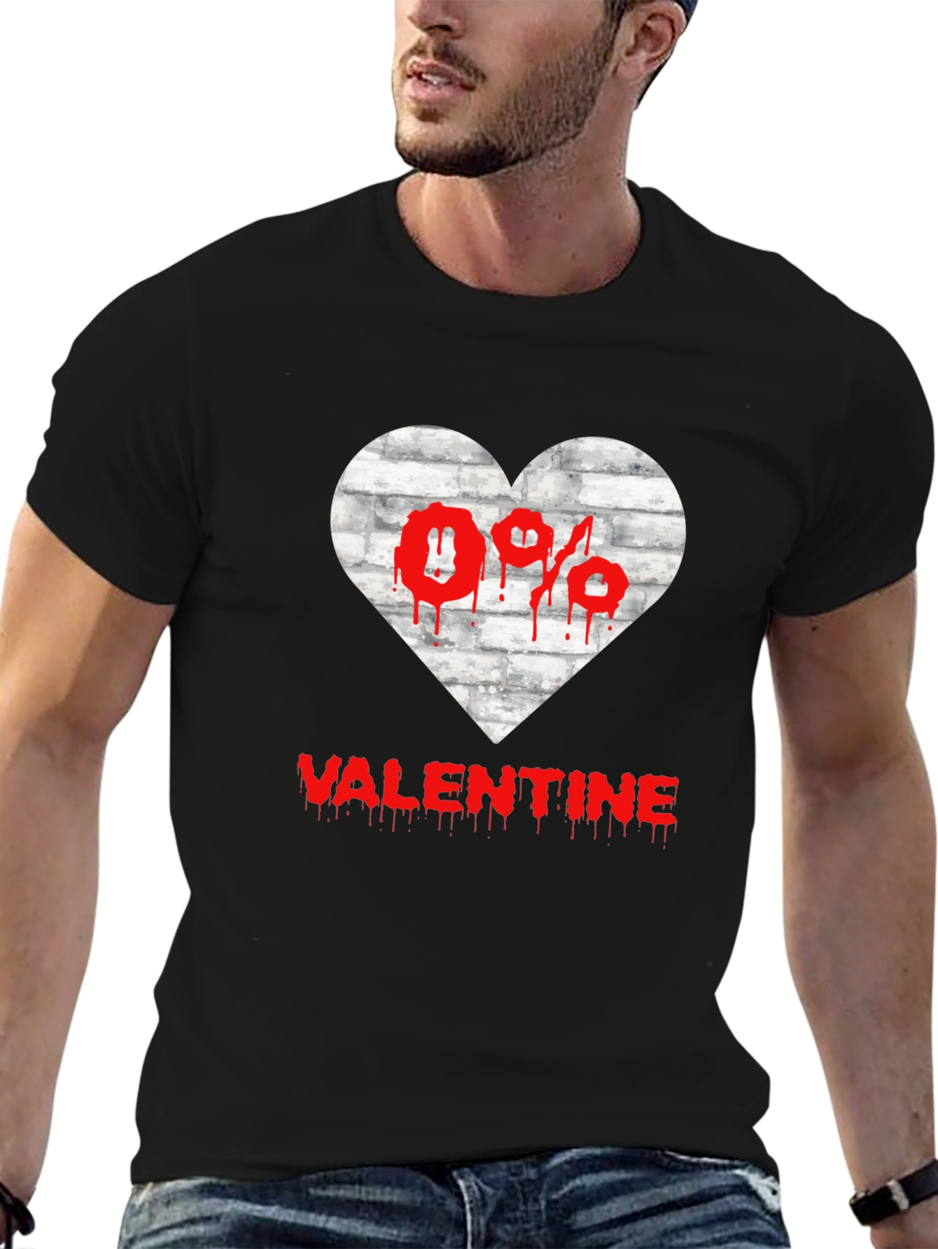 Anti Valentines Day Heart Graphic T-Shirt