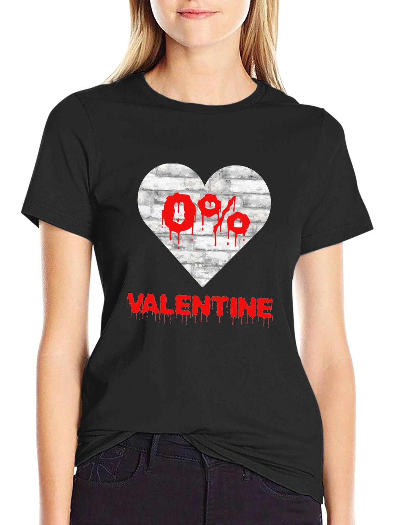 Anti Valentines Day Heart Graphic T-Shirt
