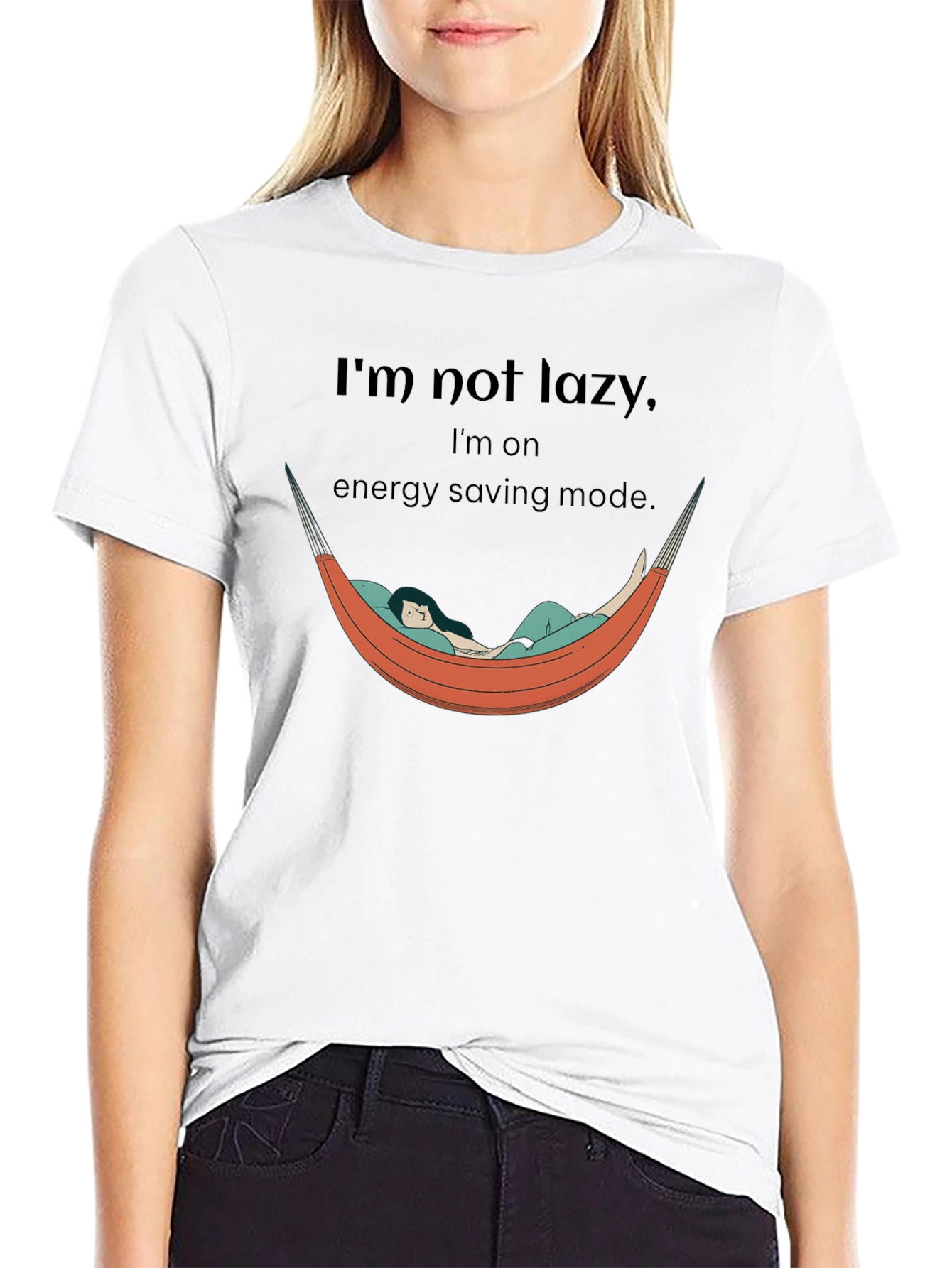 Im Not Lazy Energy Saving Mode Graphic T-Shirt