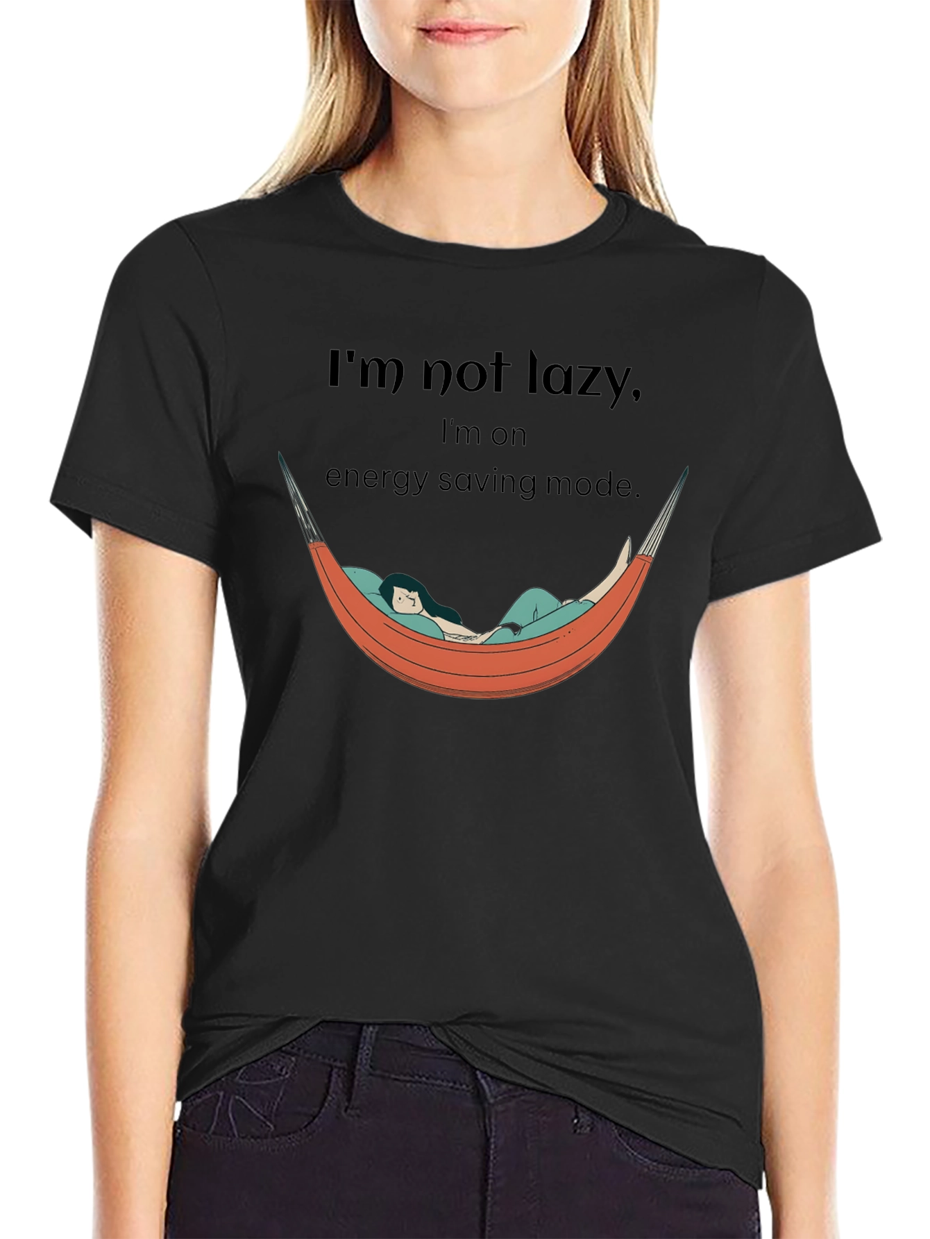 Im Not Lazy Energy Saving Mode Graphic T-Shirt