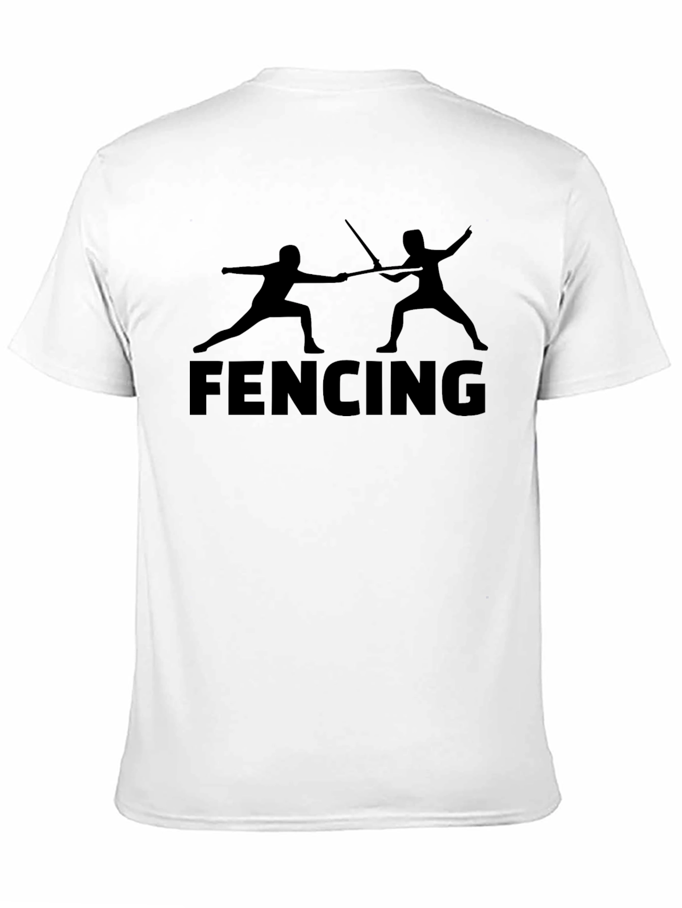 Fencing Silhouette Black T-Shirt