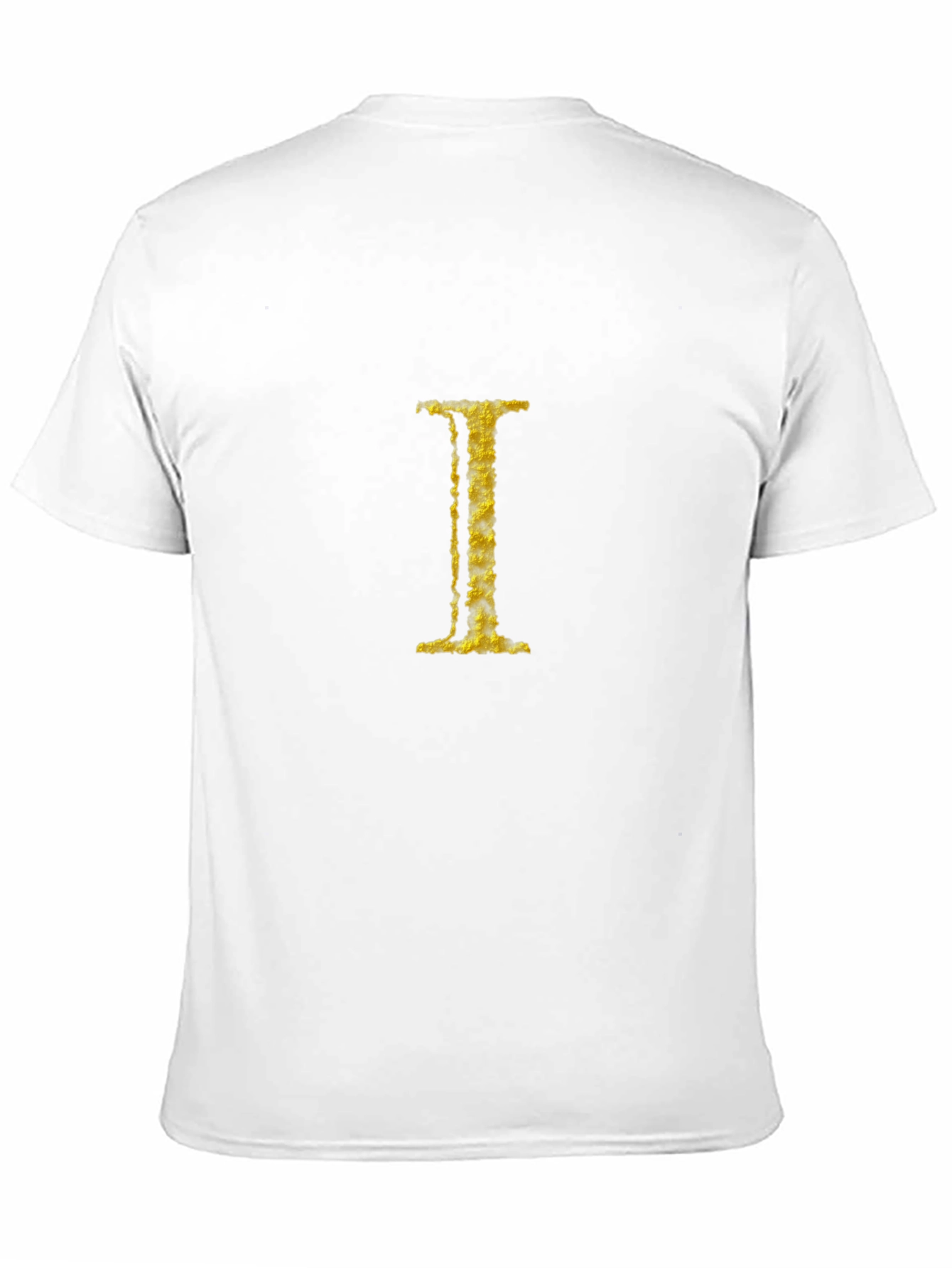 Golden I Letter Black T-Shirt