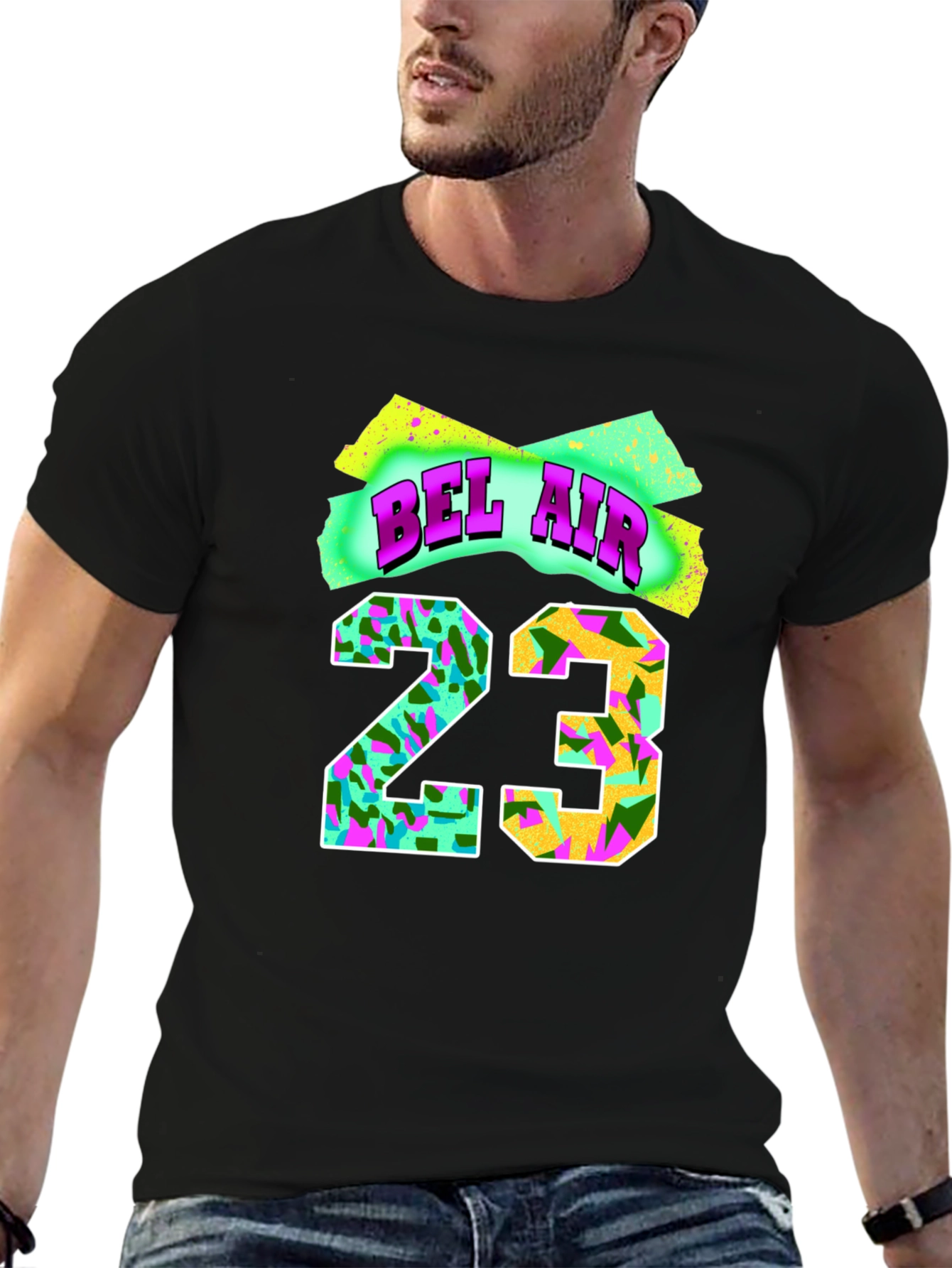 Bel-Air 23 Graphic Print Black T-Shirt