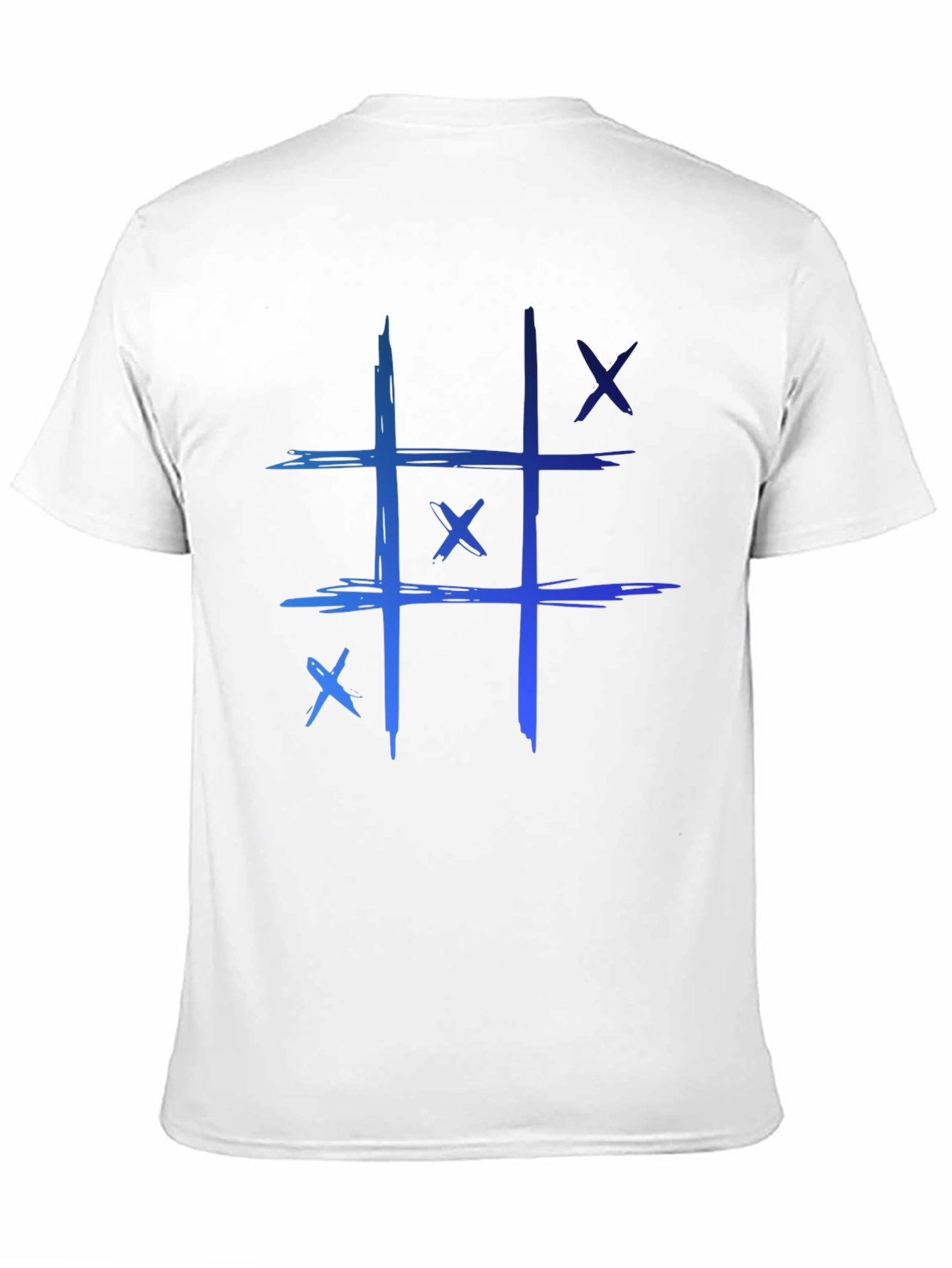 Tic-Tac-Toe Graphic Tee - Casual Black T-Shirt