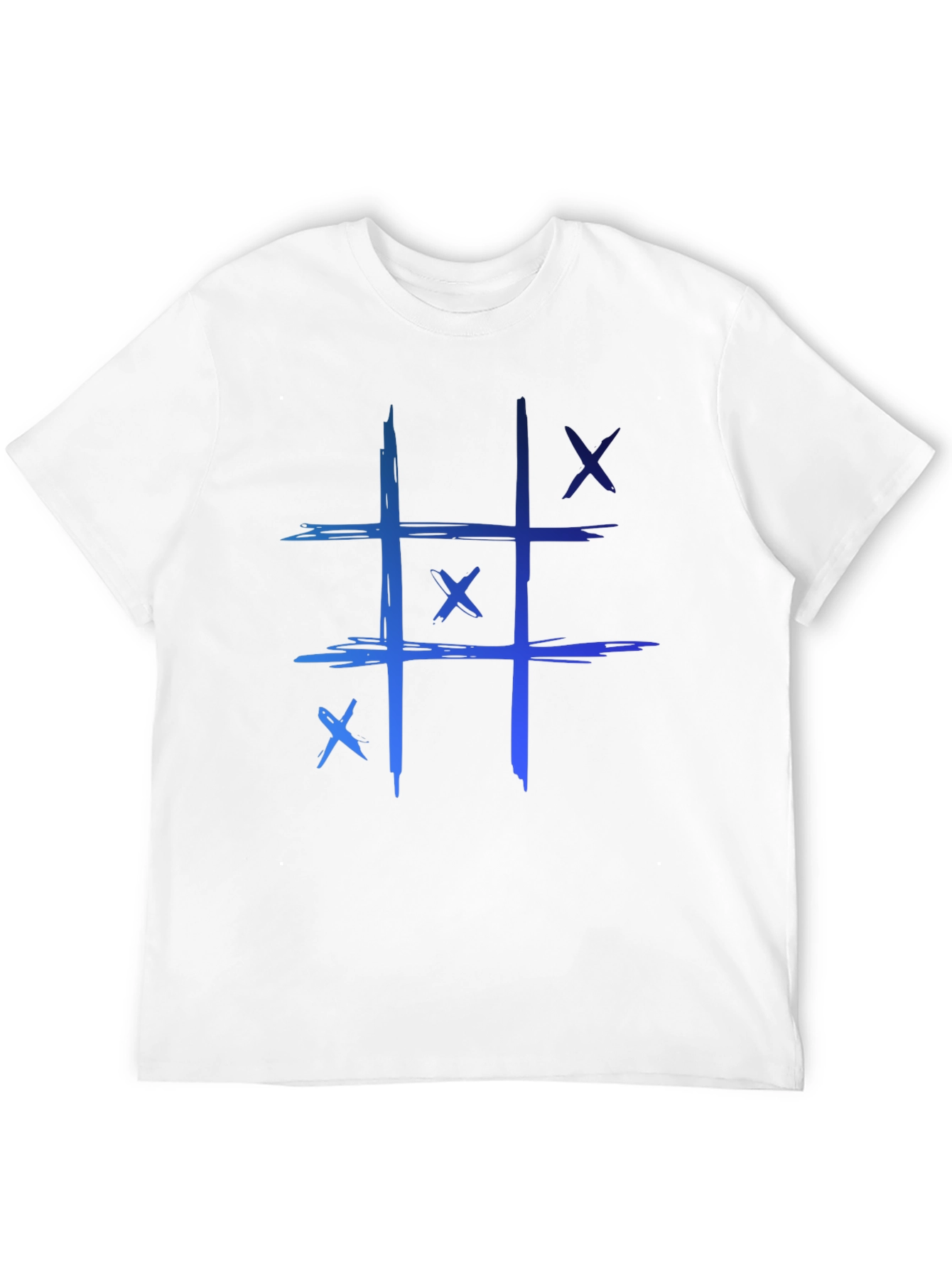 Tic-Tac-Toe Graphic Tee - Casual Black T-Shirt