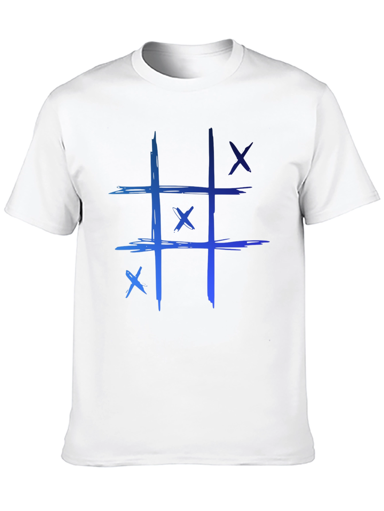 Tic-Tac-Toe Graphic Tee - Casual Black T-Shirt