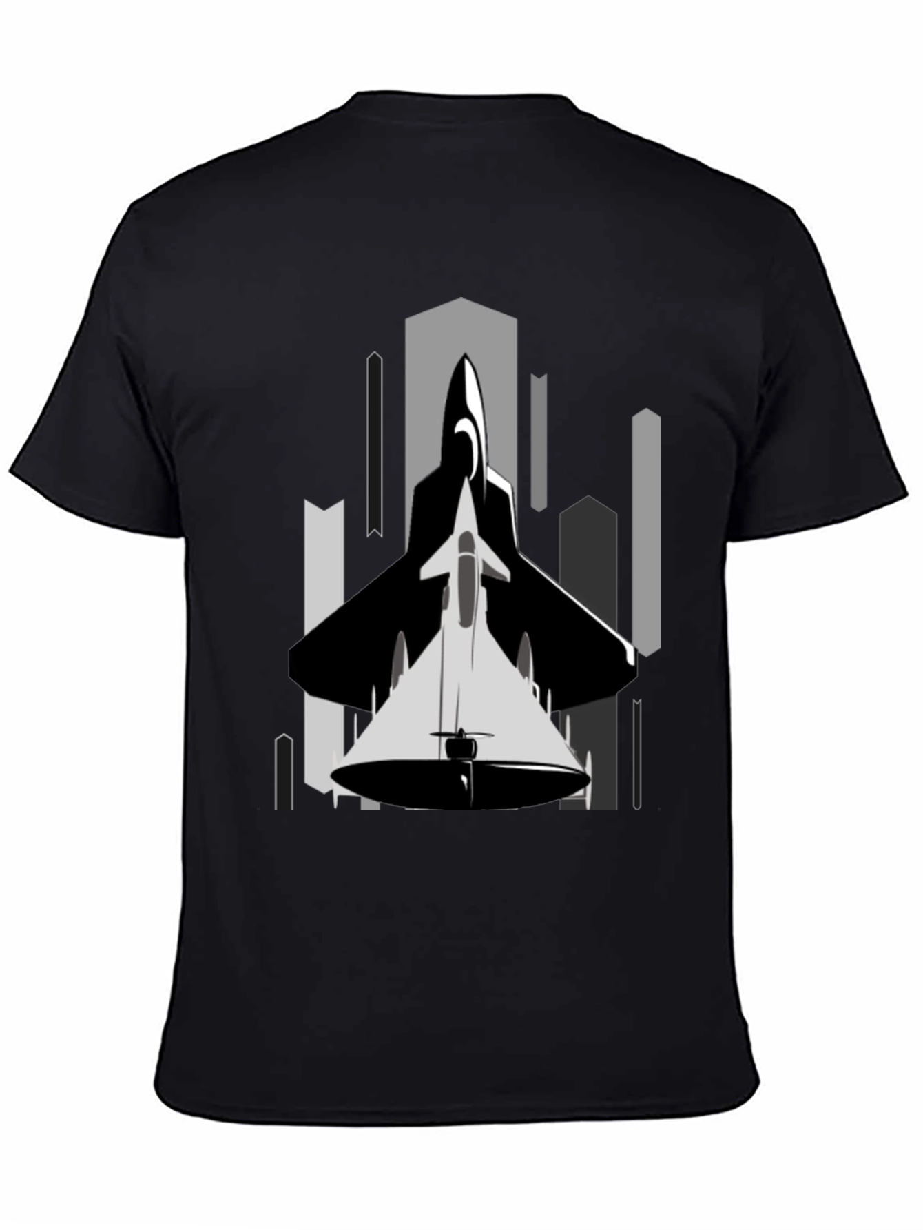 Stealth Jet Graphic Tee - Urban Style Black T-Shirt