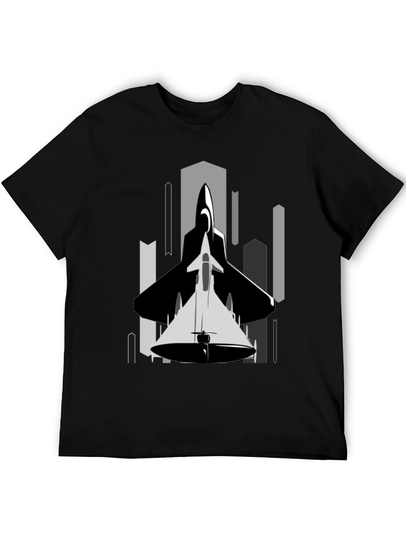 Stealth Jet Graphic Tee - Urban Style Black T-Shirt
