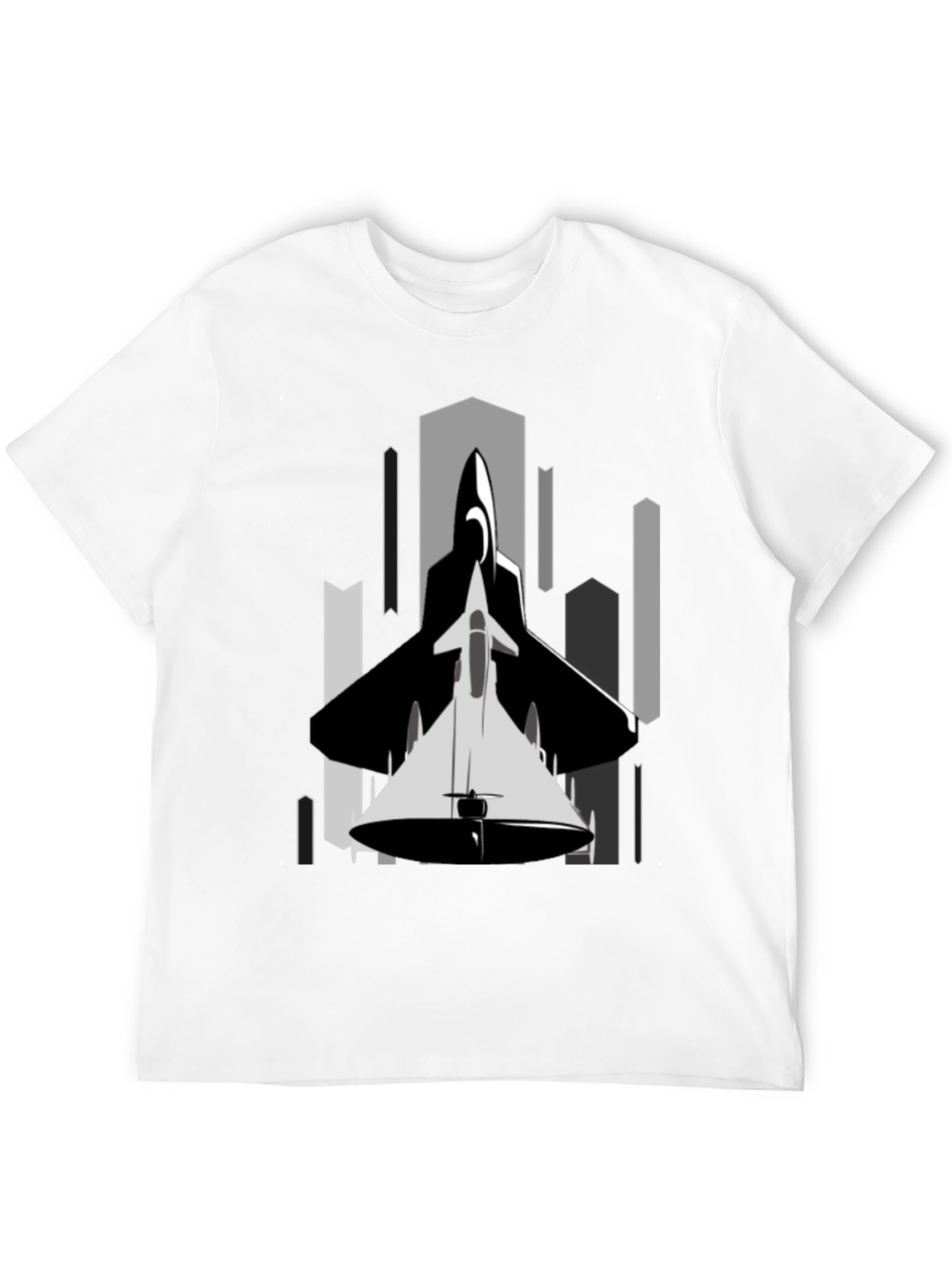 Stealth Jet Graphic Tee - Urban Style Black T-Shirt