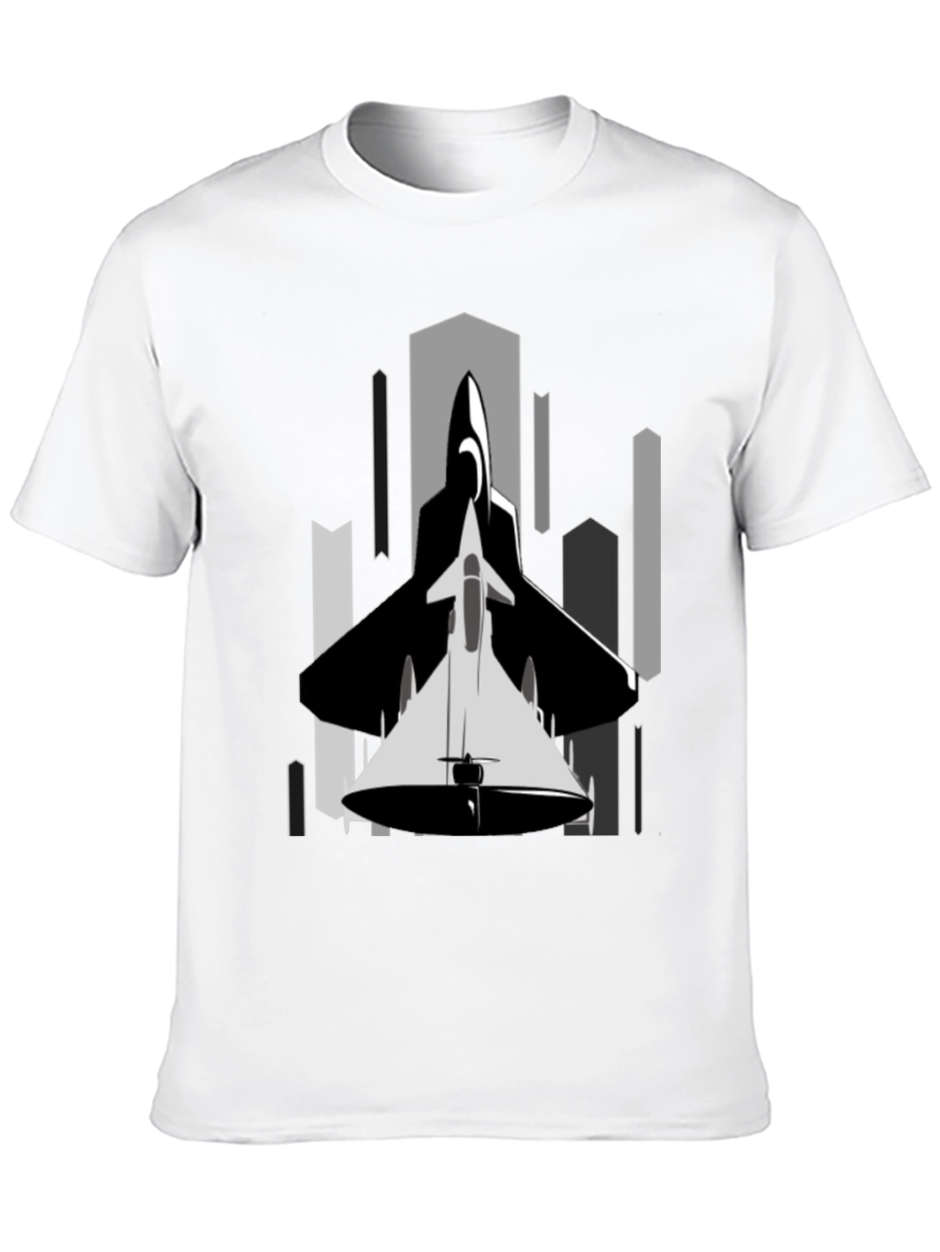Stealth Jet Graphic Tee - Urban Style Black T-Shirt