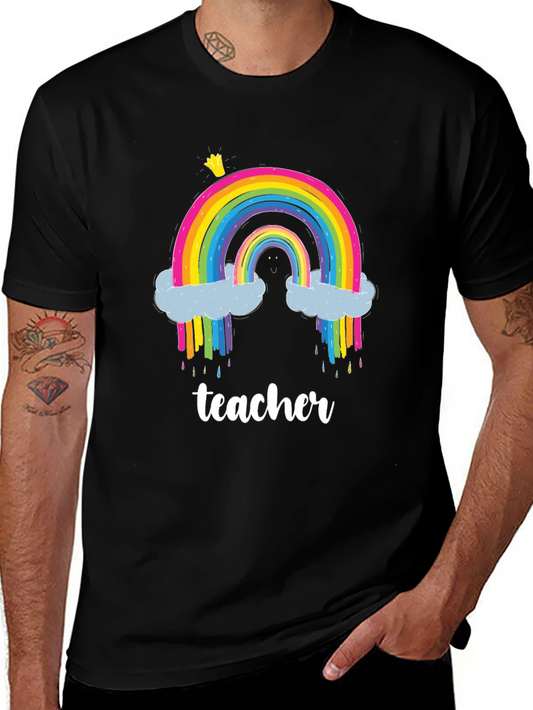 Teacher Rainbow T-Shirt - Colorful & Fun