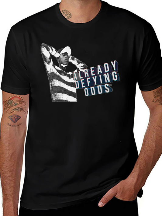 Already Defying Odds Graphic Tee - Bold Black