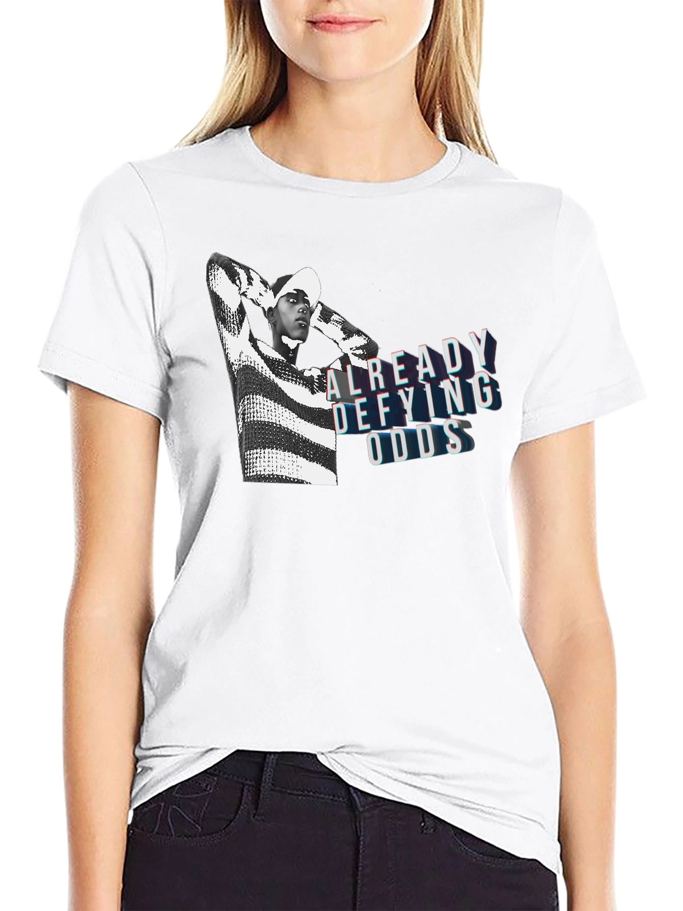 Already Defying Odds Graphic Tee - Bold Black