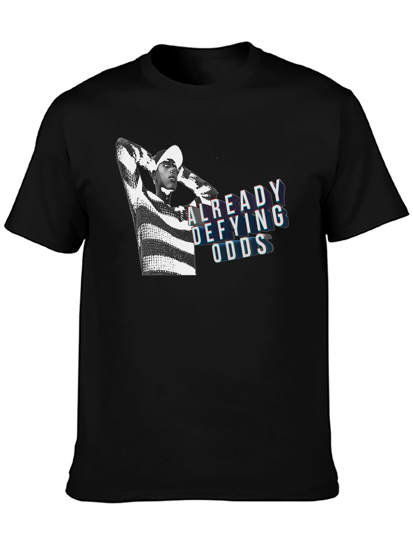 Already Defying Odds Graphic Tee - Bold Black