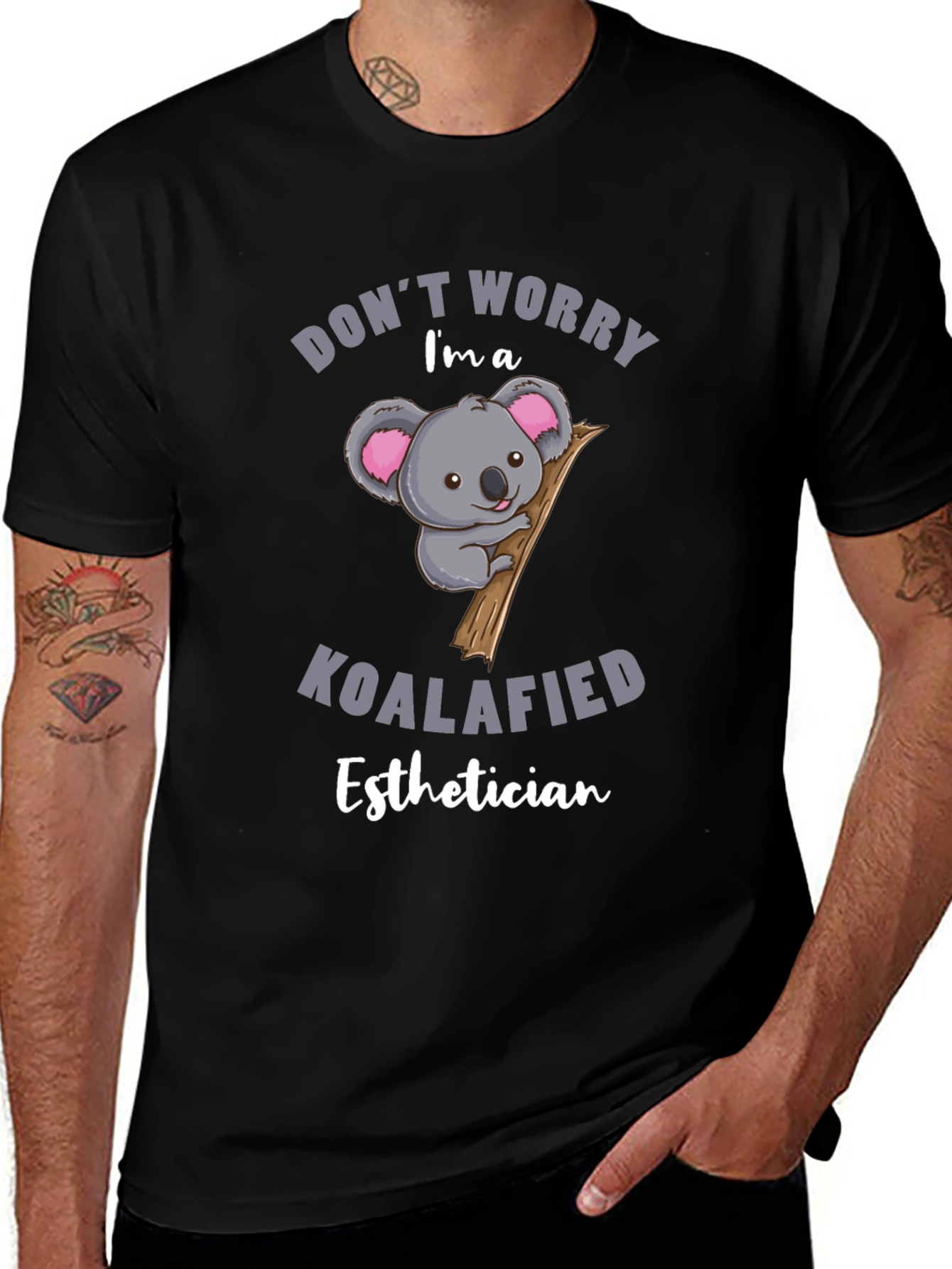 Koalafied Esthetician T-Shirt: Cute Koala Tee