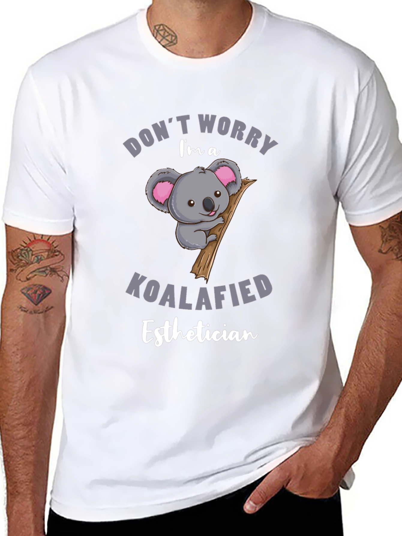 Koalafied Esthetician T-Shirt: Cute Koala Tee